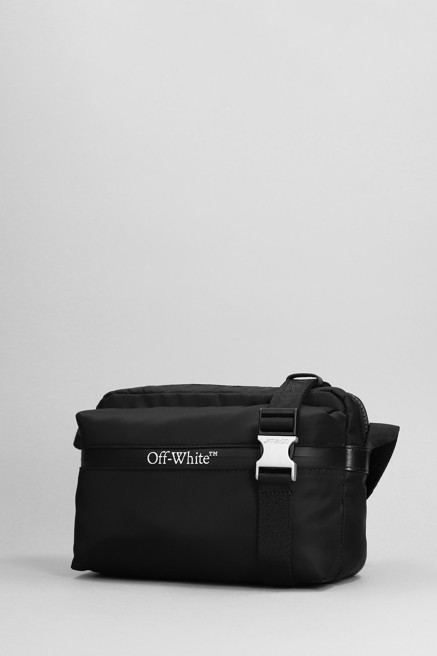 Shop Off-white Shoulder Bag In Black Polyamide