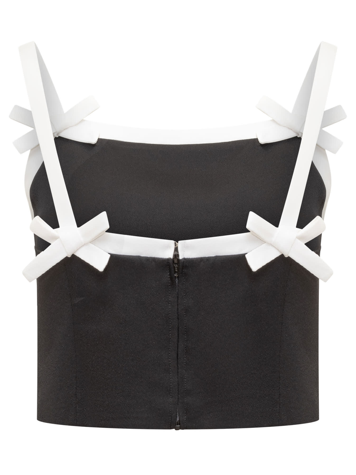 Shop Msgm Top With Straps In Black