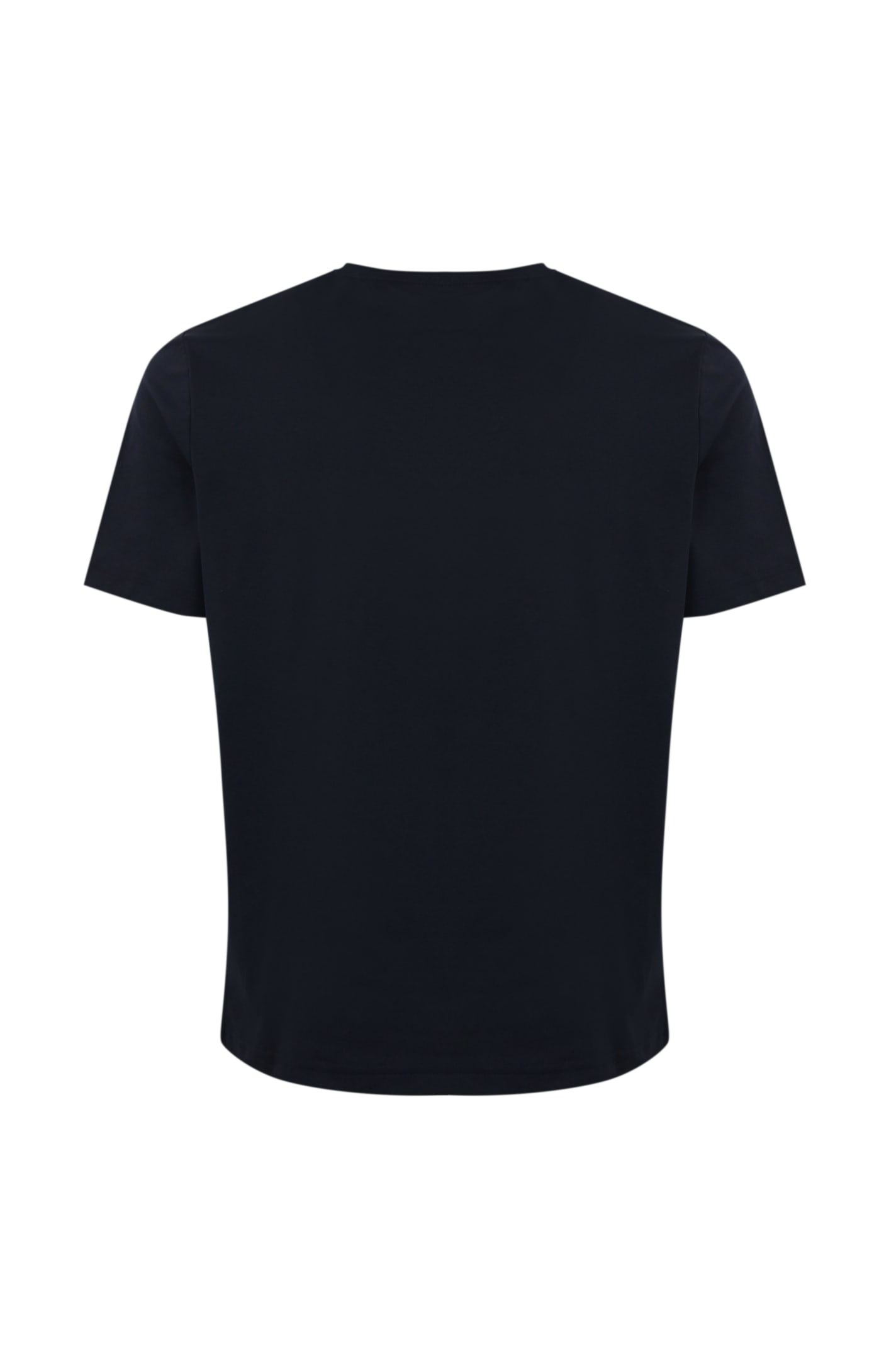 Shop K-way T-shirt With Rubber Logo In Blue Depth