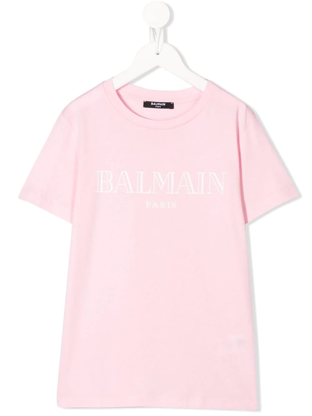 Balmain Kid Pink T-shirt With White Logo