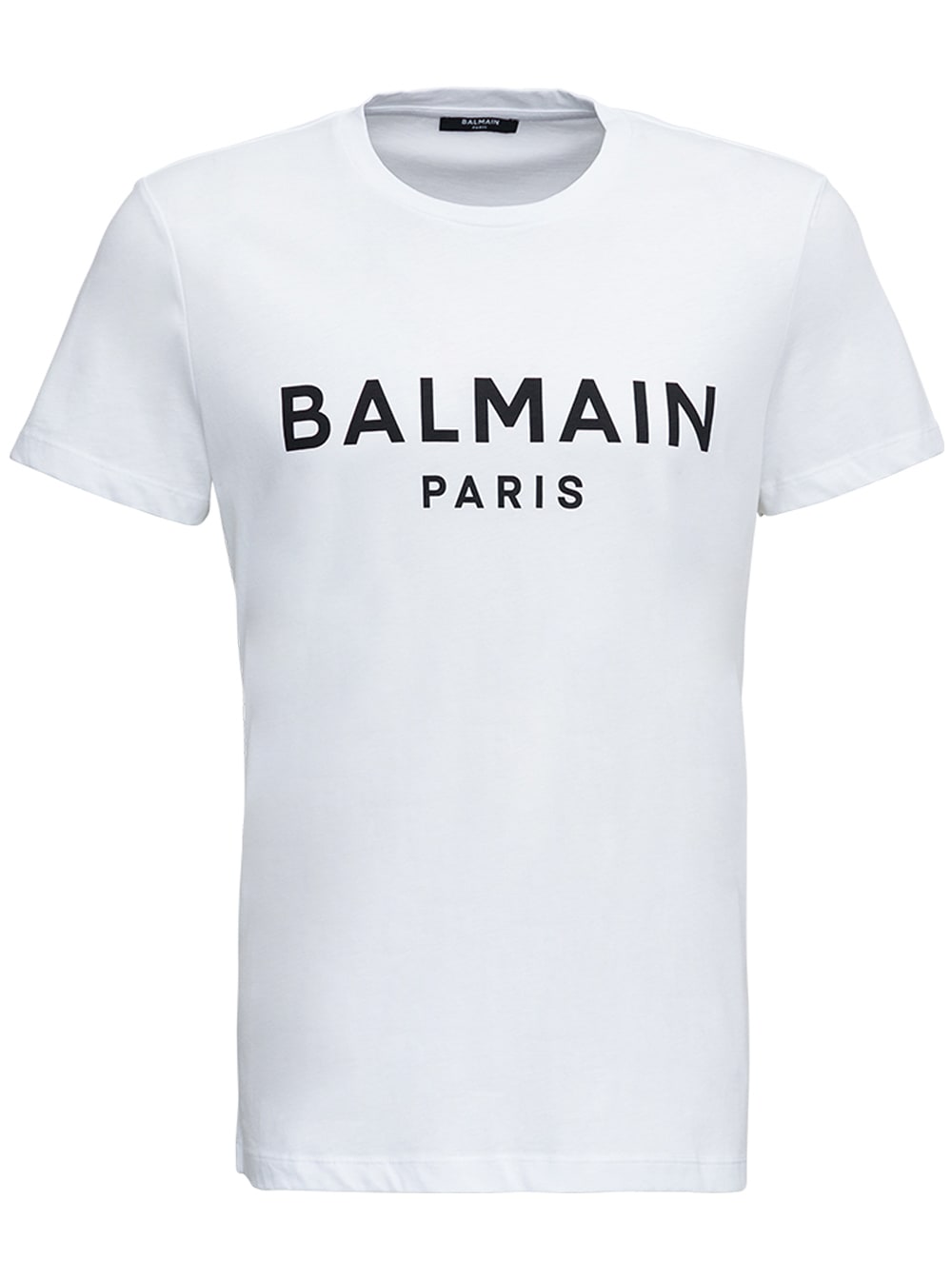 Balmain White Cotton T-shirt With Logo Print