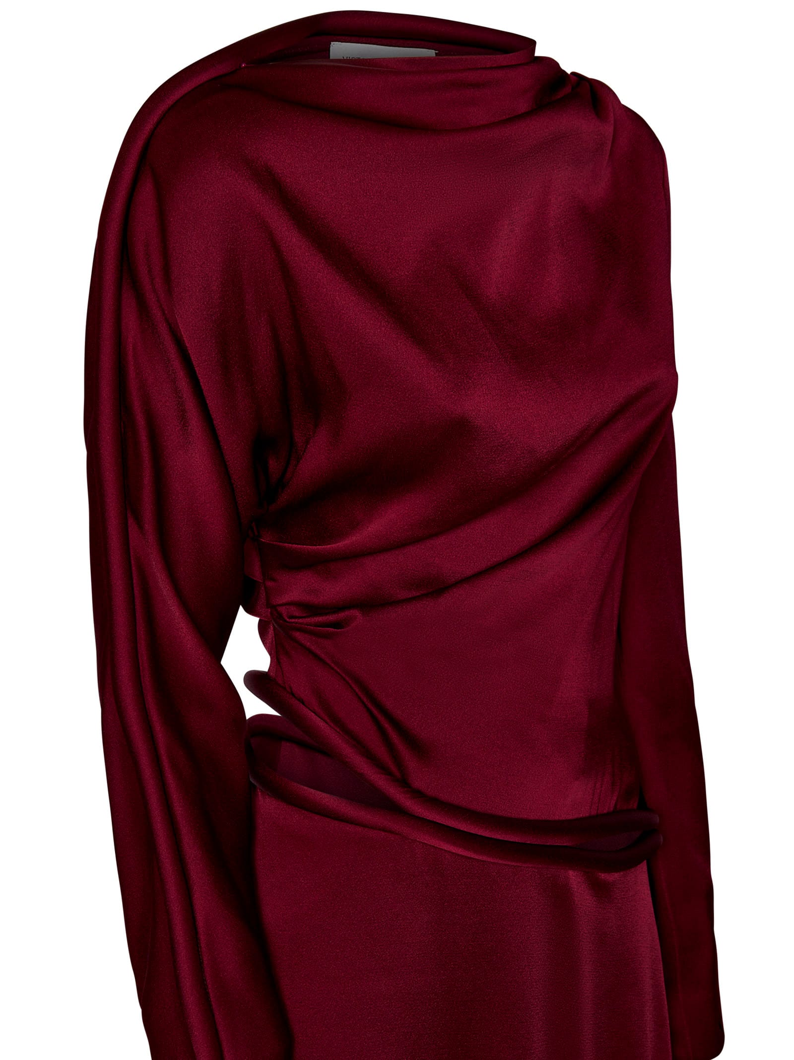 Shop Victoria Beckham Midi Dress In Red