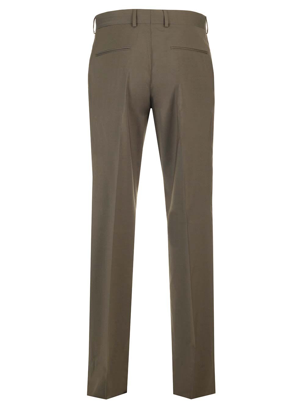 Shop Fendi Green Tailored Trousers