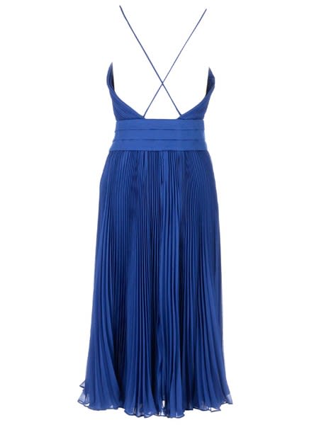 Shop Max Mara Blue Clarino Dress In Mare