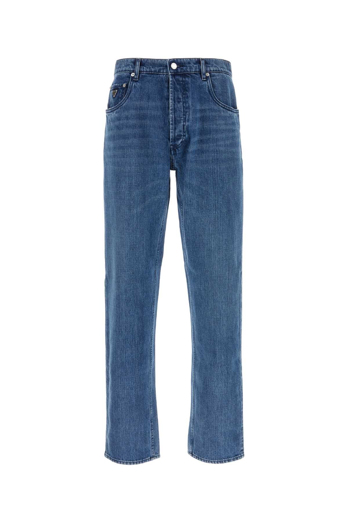 Shop Prada Denim Jeans In Lightblue