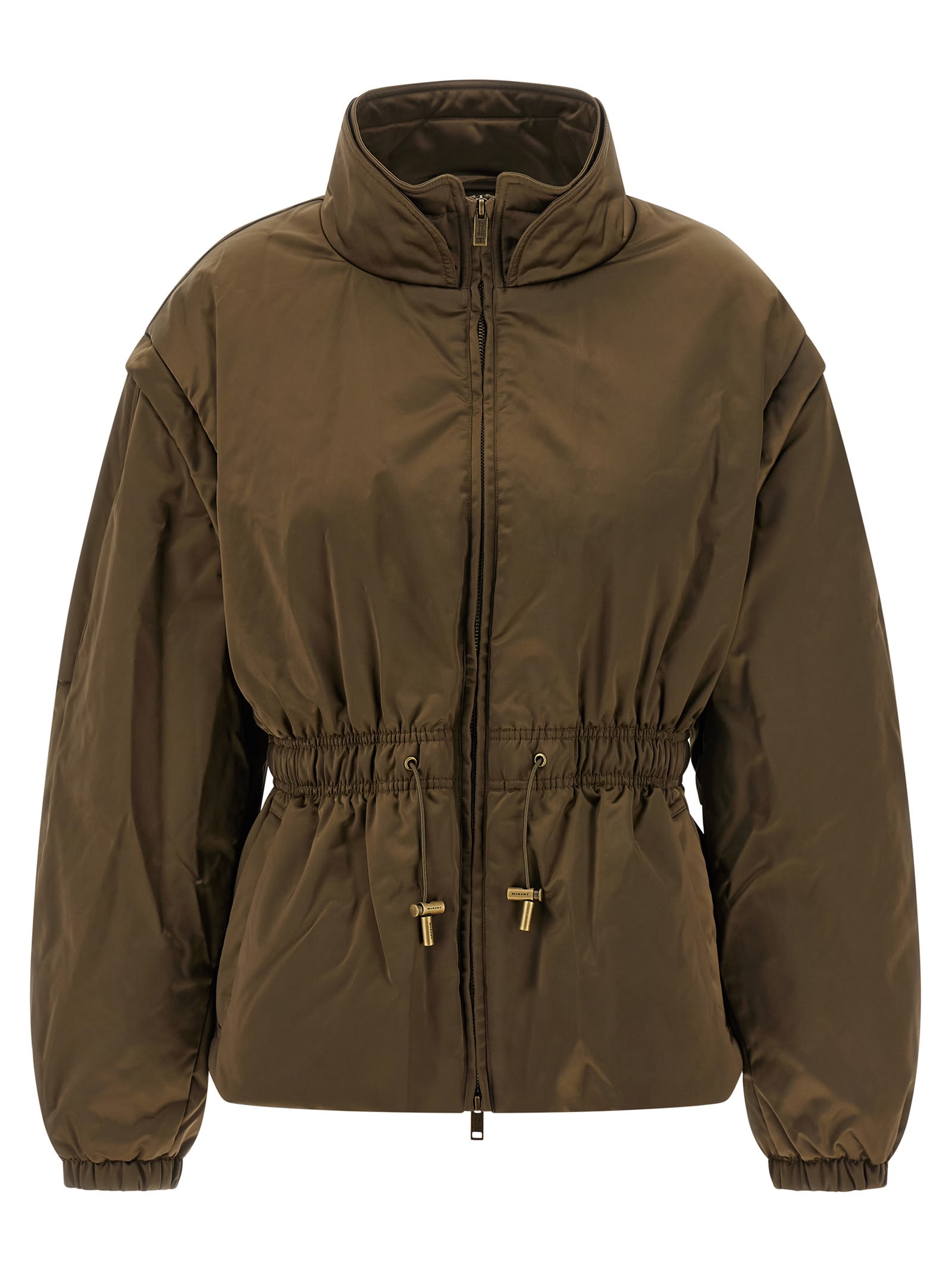 Isabel Marant Étoile Dastyni Puffer Jackets Green In Brown