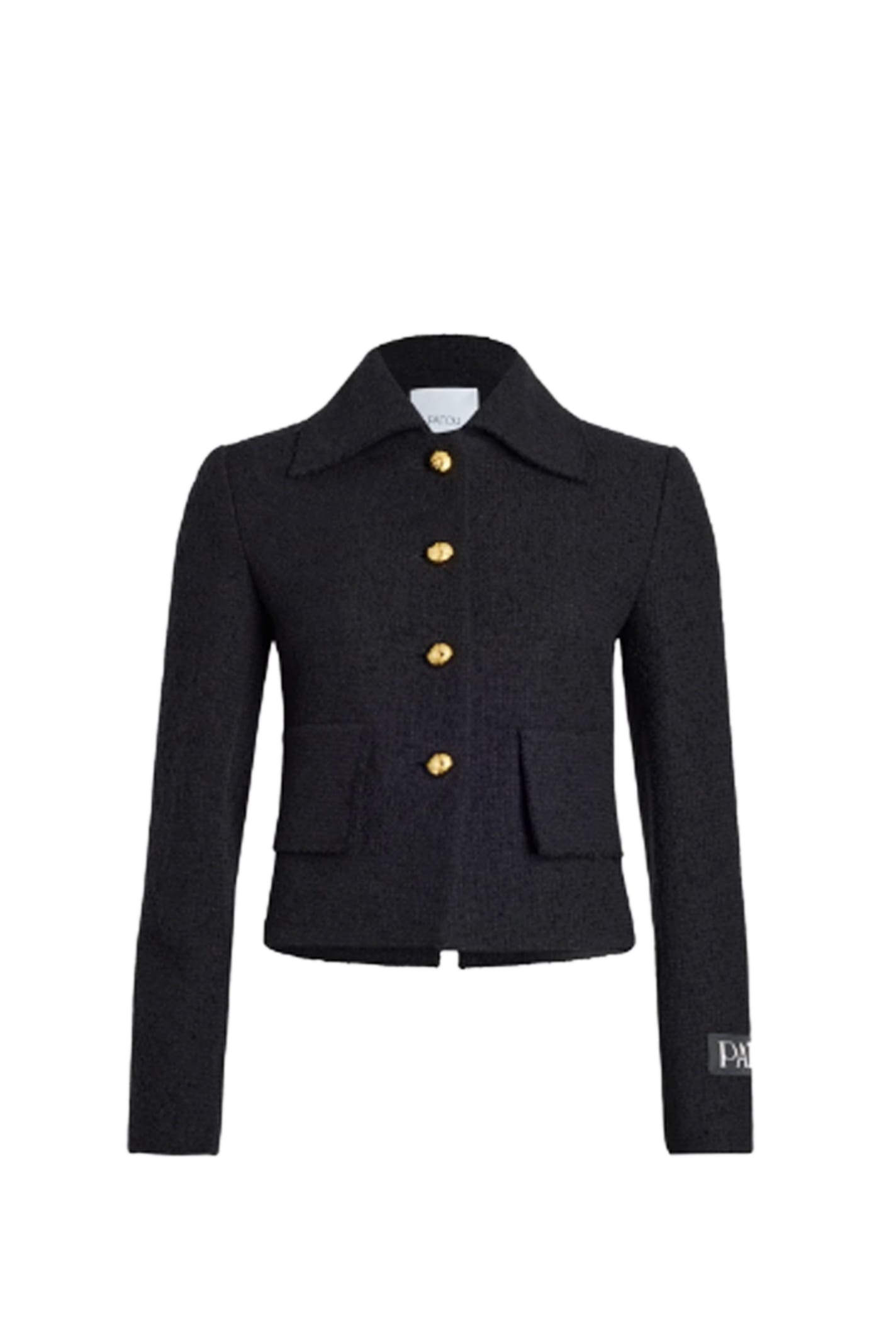 Shop Patou Black Wool Blend Jacket