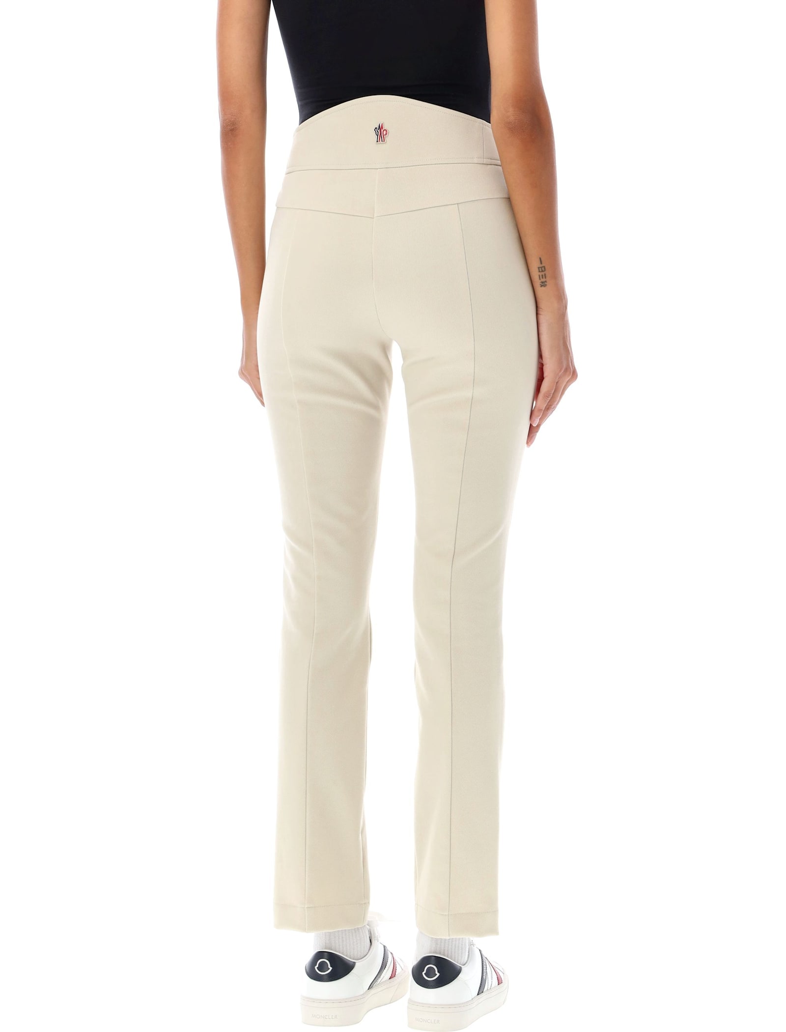 Shop Moncler High-waist Technical Trousers In White