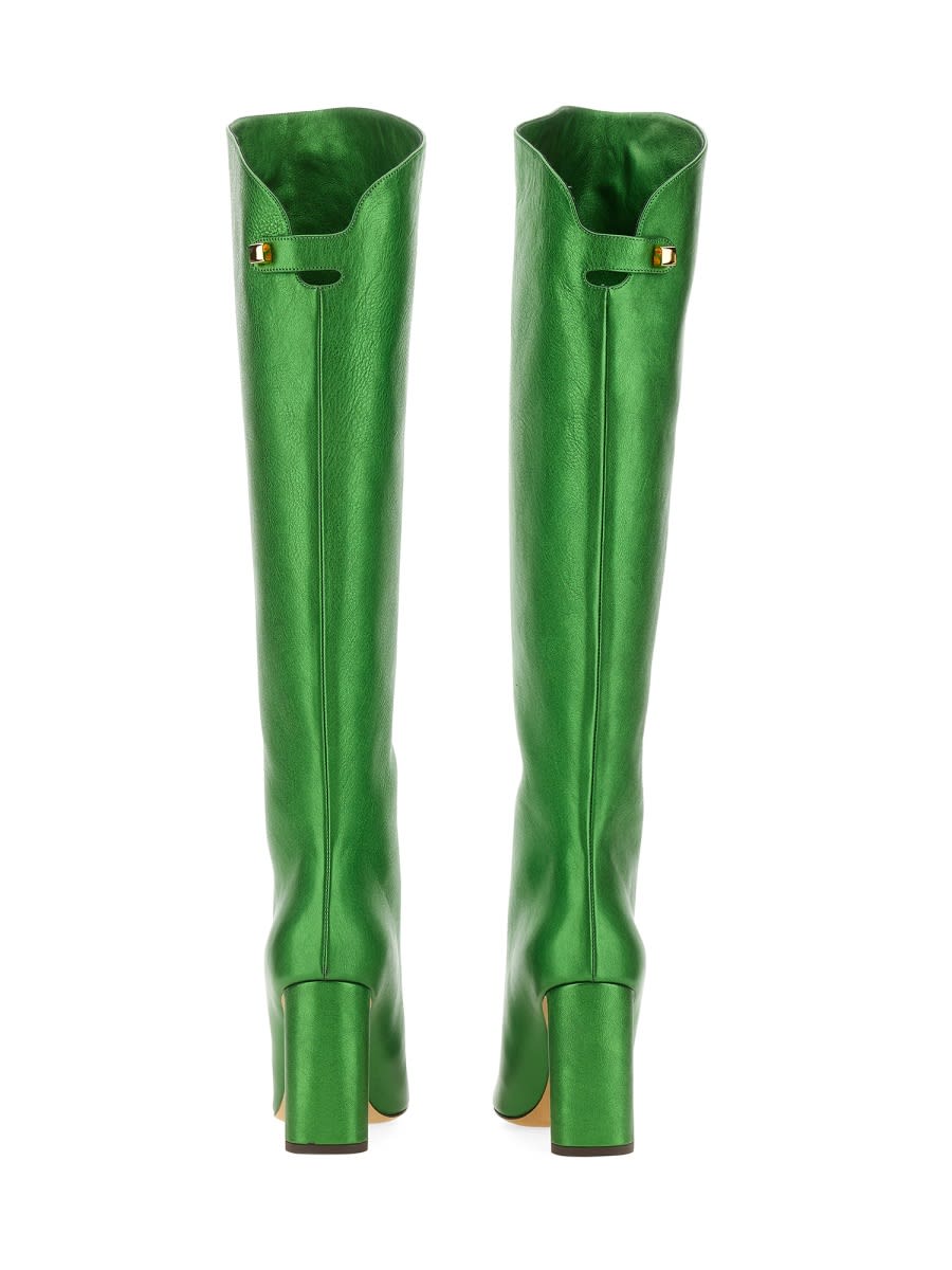 Maison Skorpios 90mm Adriana Boots In Green