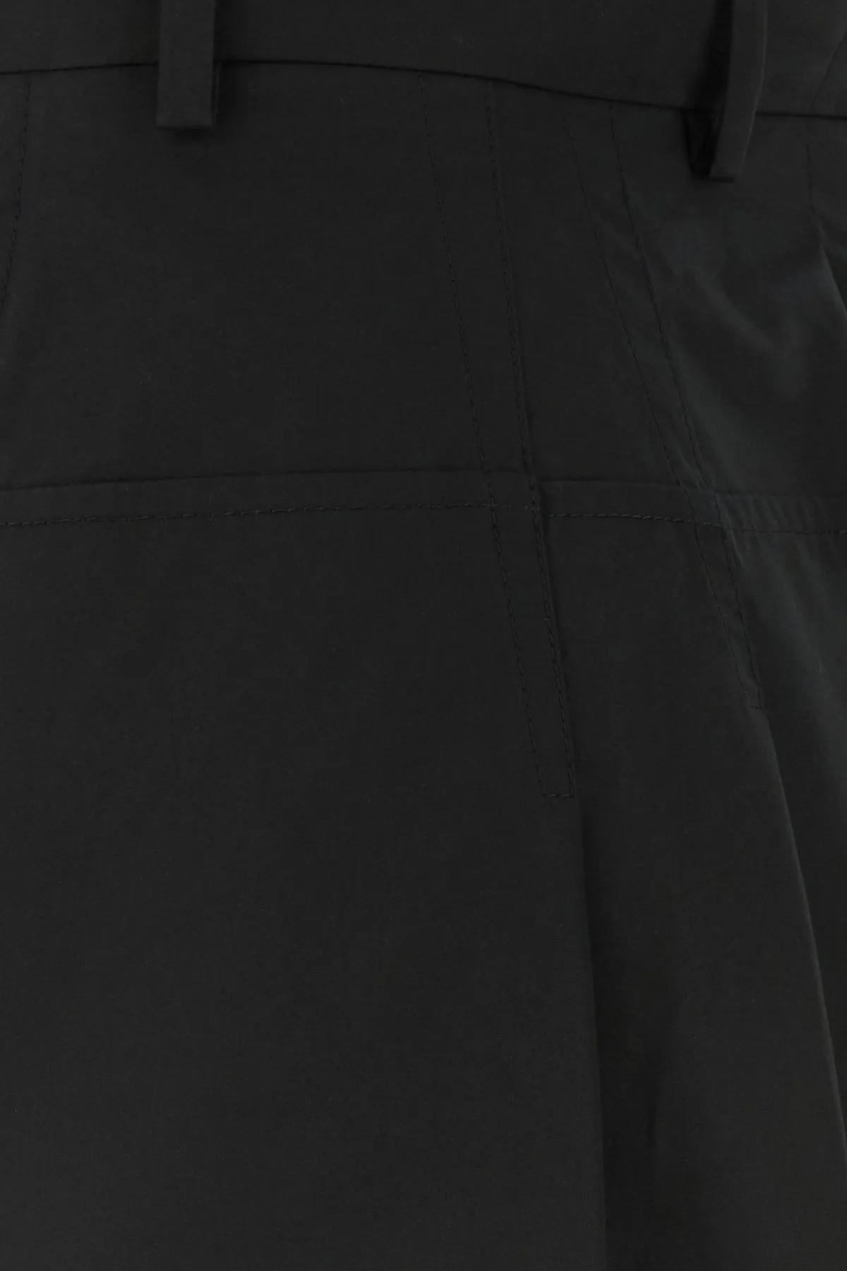Shop Jil Sander Black Cotton Bermuda Shorts