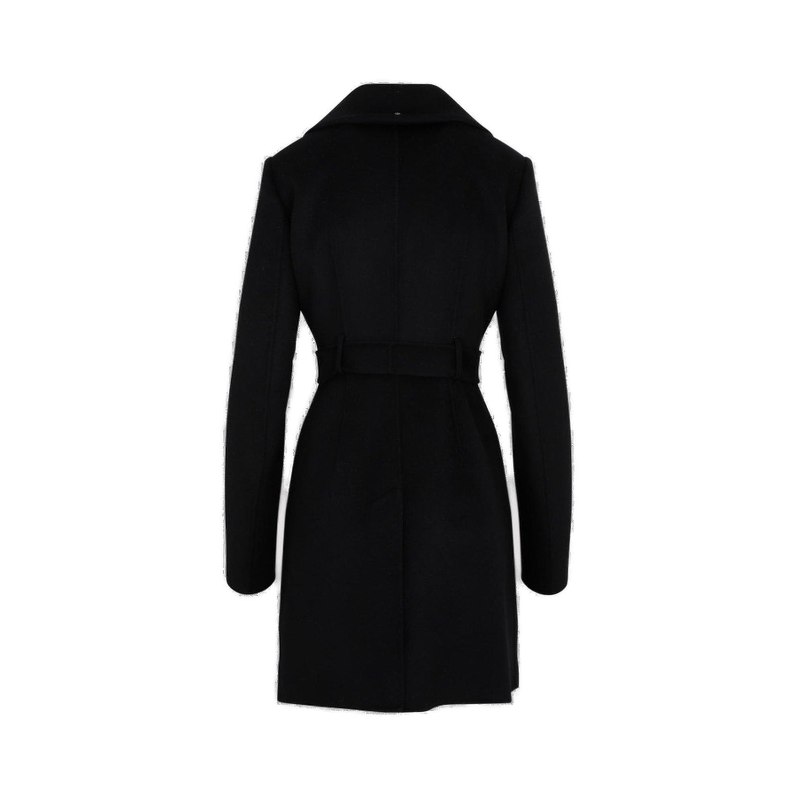 Shop Sportmax Gong Trench In Nero