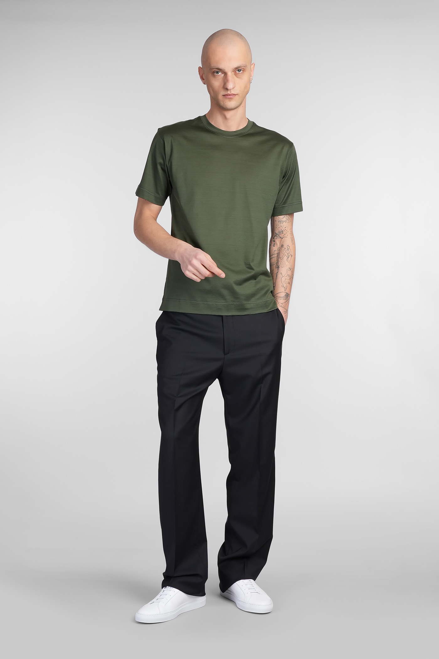 Tagliatore T-shirt In Green Cotton In Green