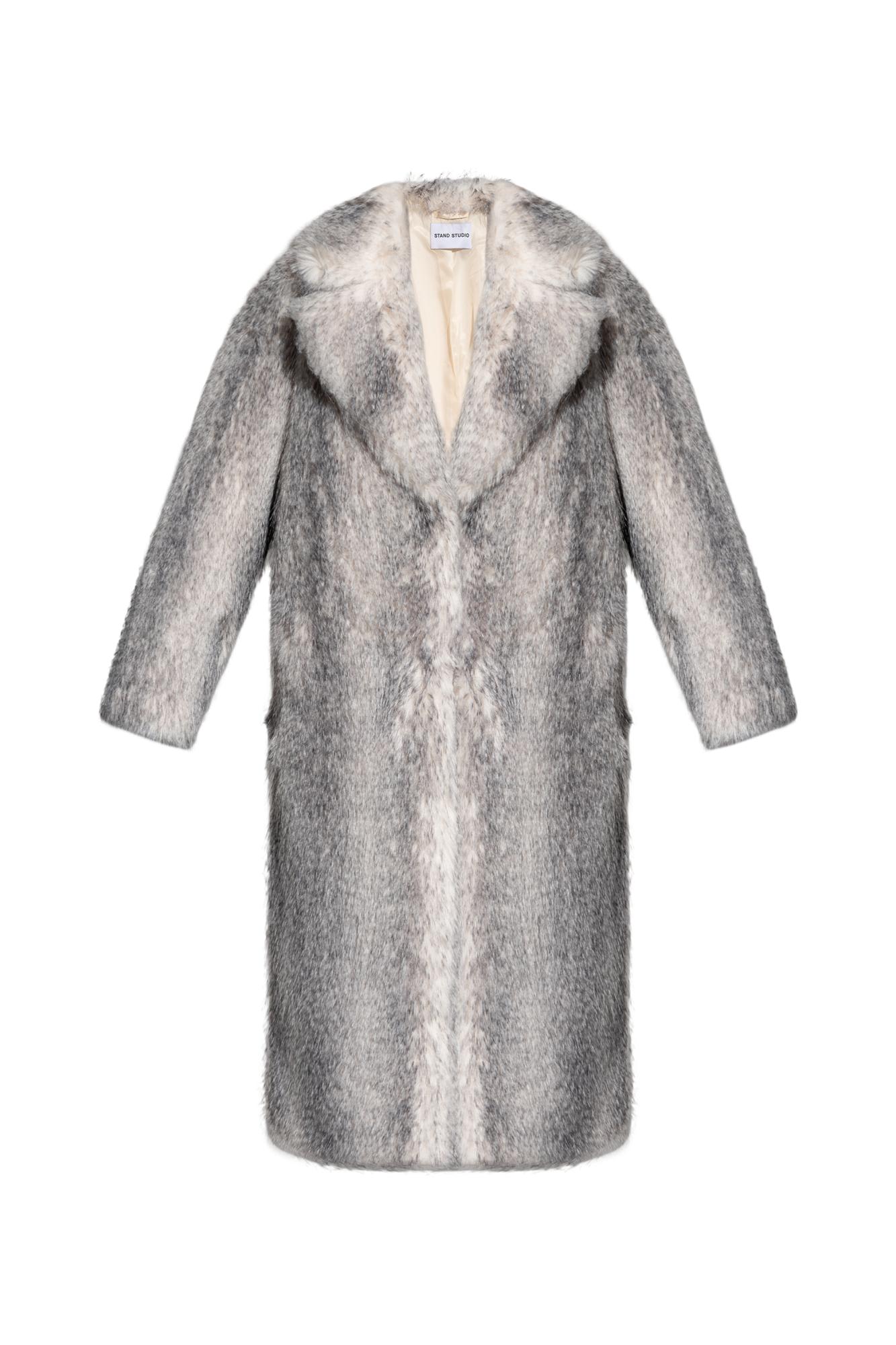 Shop Stand Studio Faux Fur Julie In Grigio