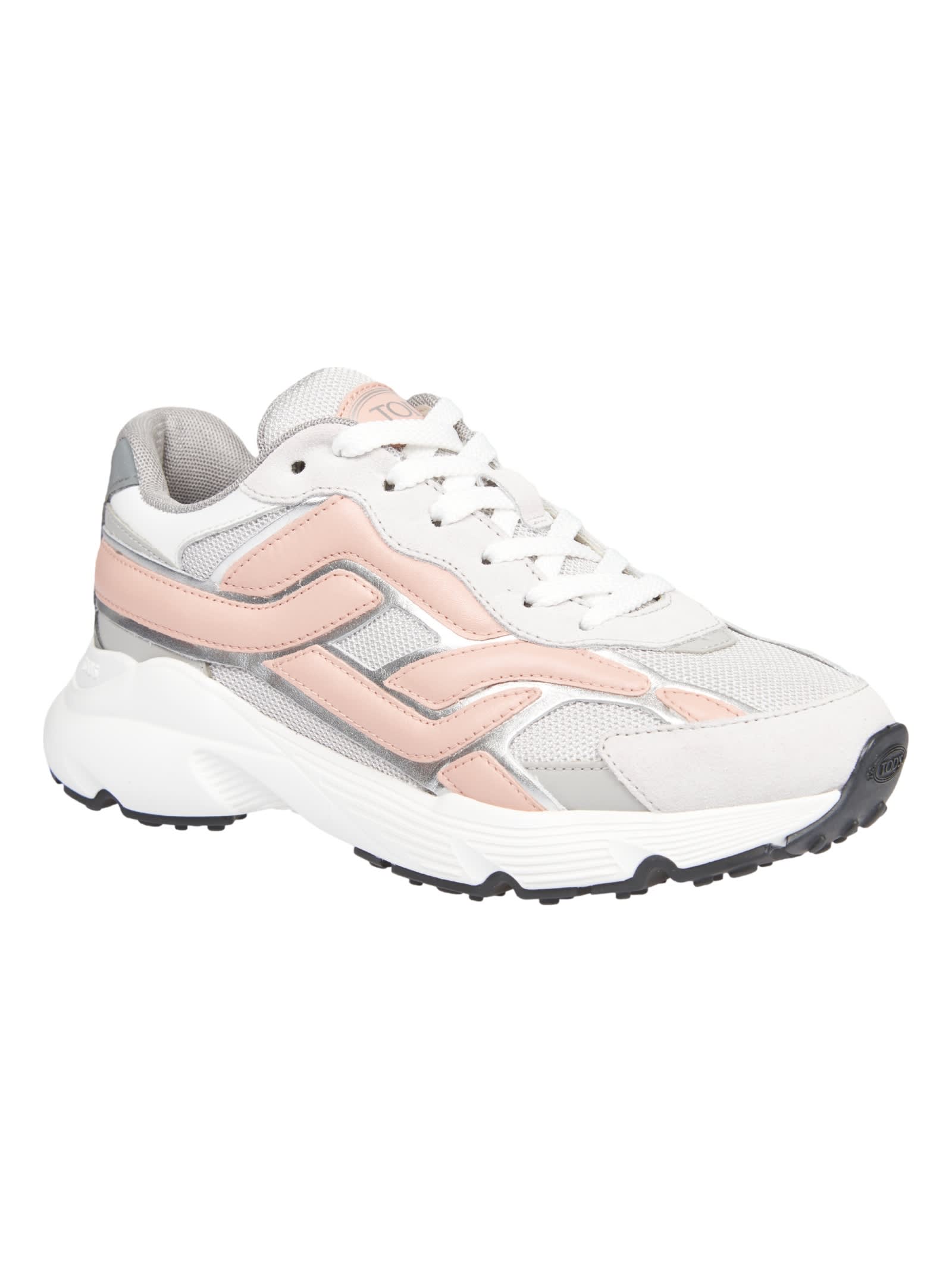 Tod's Colour-block Lace-up Sneakers Tods In Grey