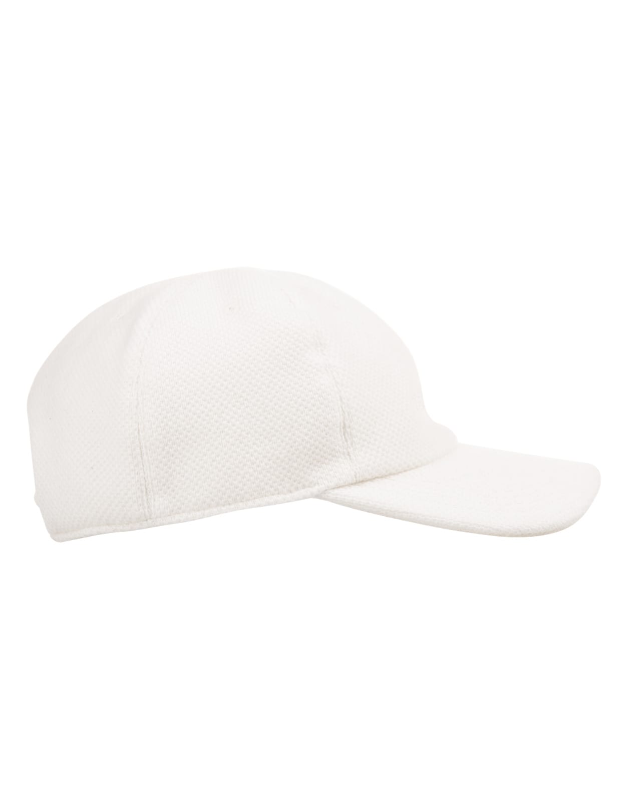 Shop Kiton White Cashmere Baseball Hat With Logo