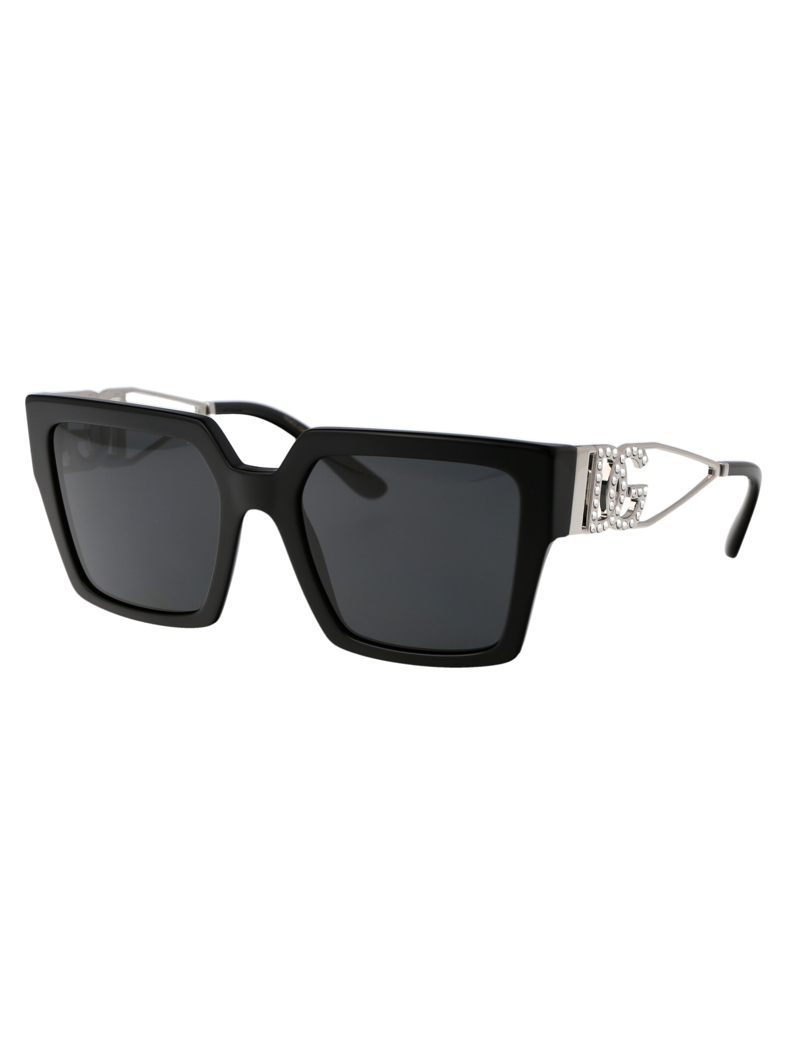 Shop Dolce &amp; Gabbana Eyewear 0dg4446b Sunglasses In 501/87 Black
