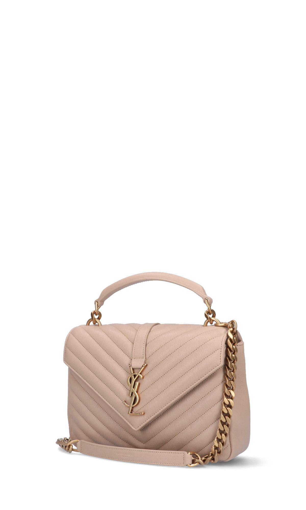 Saint Laurent Coll Medium Bag In Sand