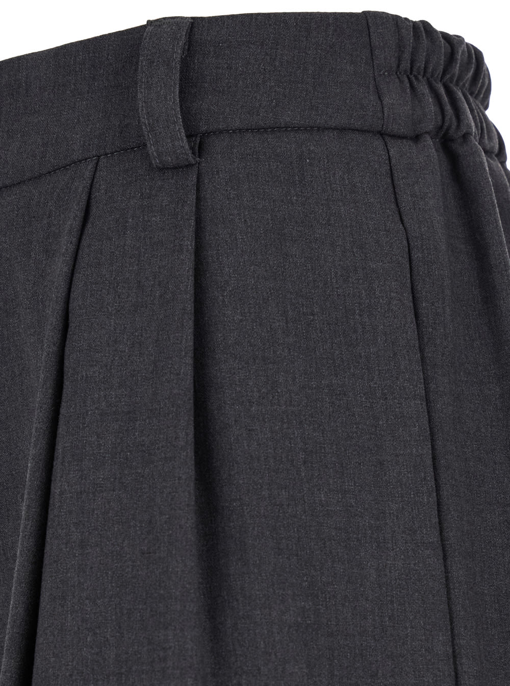 Twinset Grey Palazzo Pants With Logo Plaque On The Rear And Pences In Viscose Blend Stretch Woman In Gray
