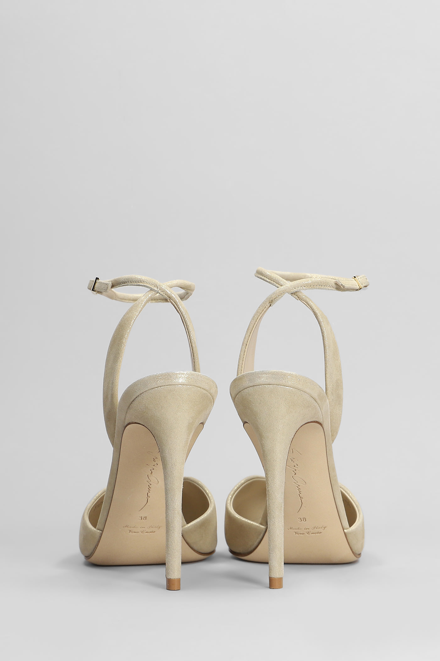 GIORGIO ARMANI PUMPS IN GOLD SUEDE