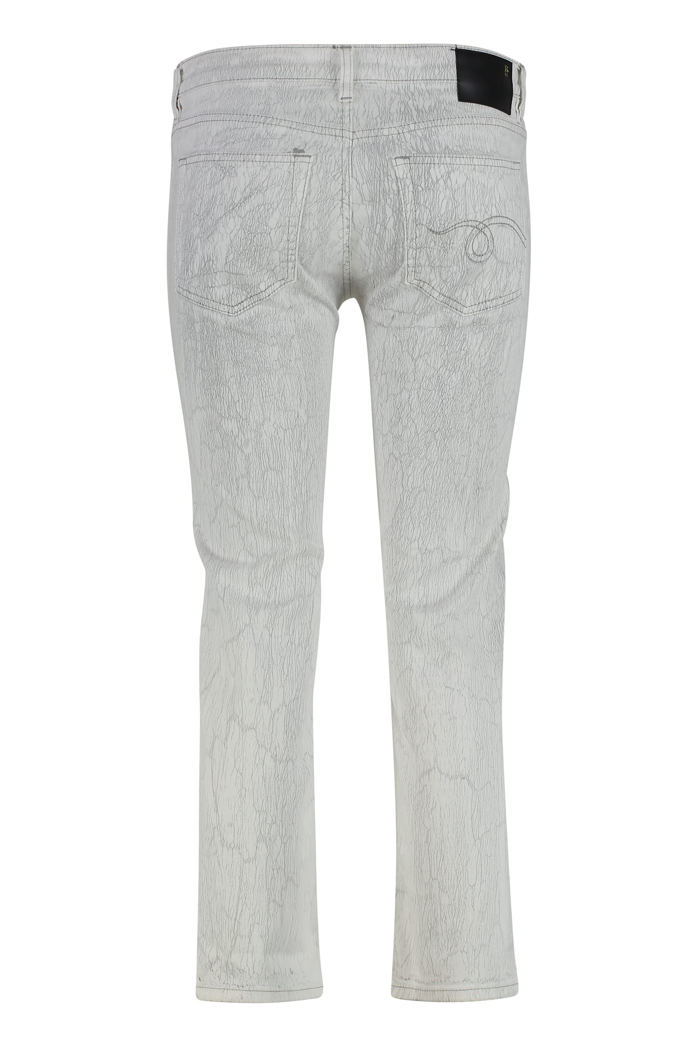 R13 Straight Leg Jeans In White