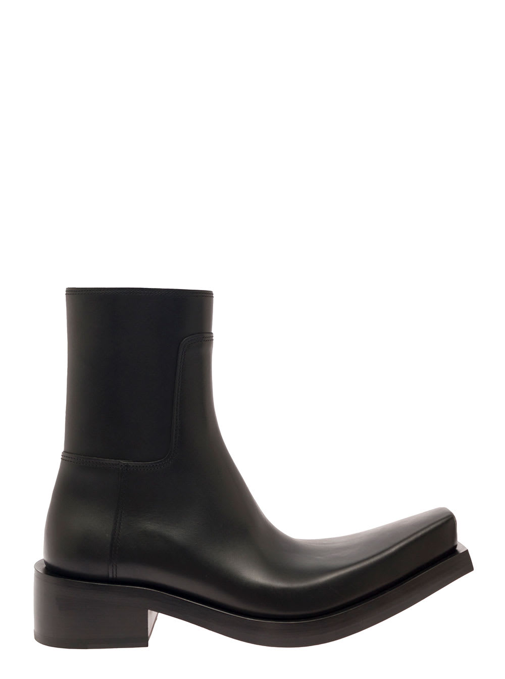 Balenciaga Santiago Leather Boots In Black