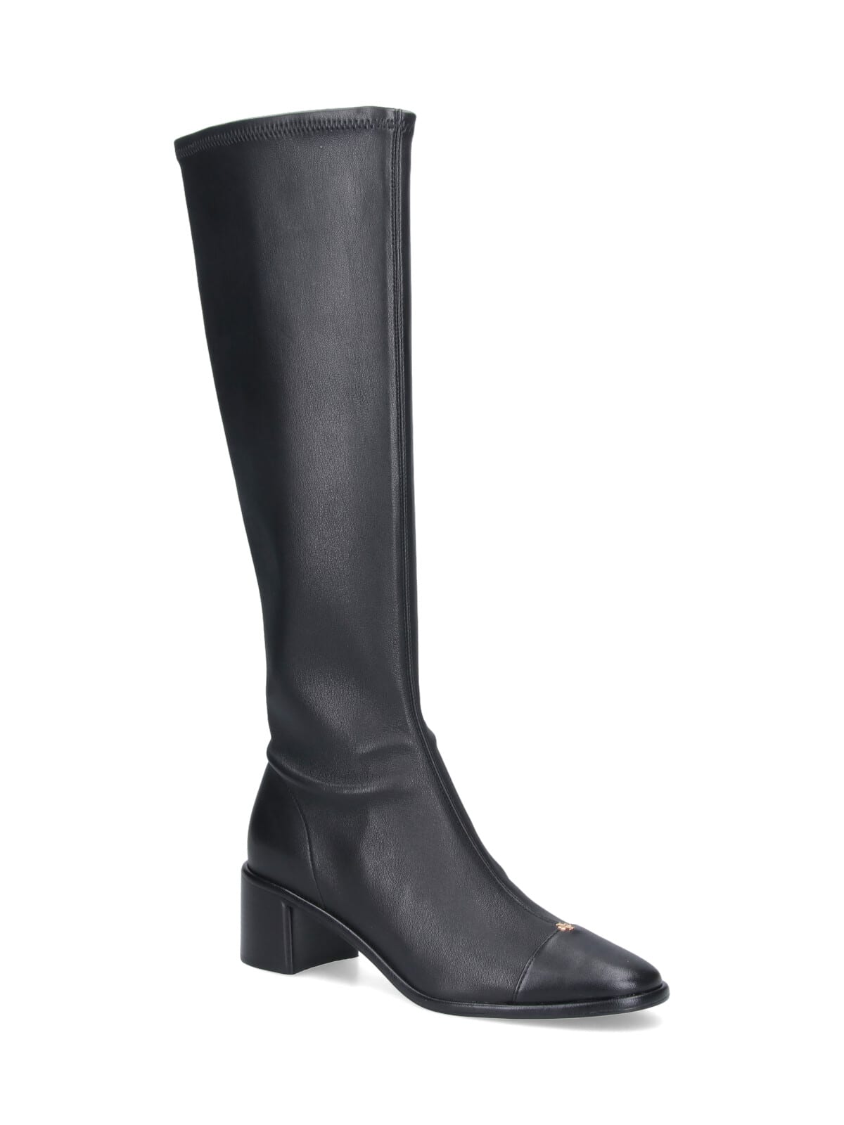Tory Burch High Leather Boots In Black