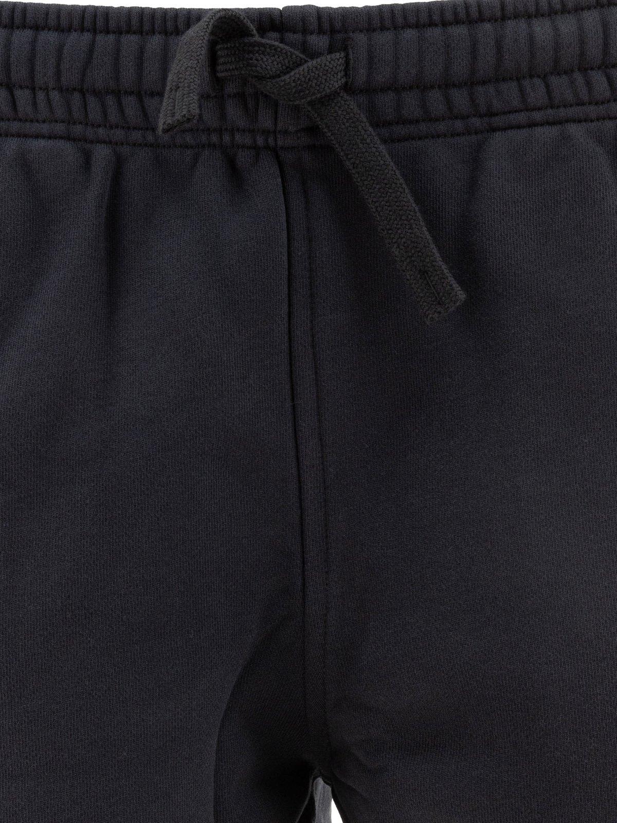 Shop Maison Kitsuné Baby Fox-patch Drawstring Shorts In Black