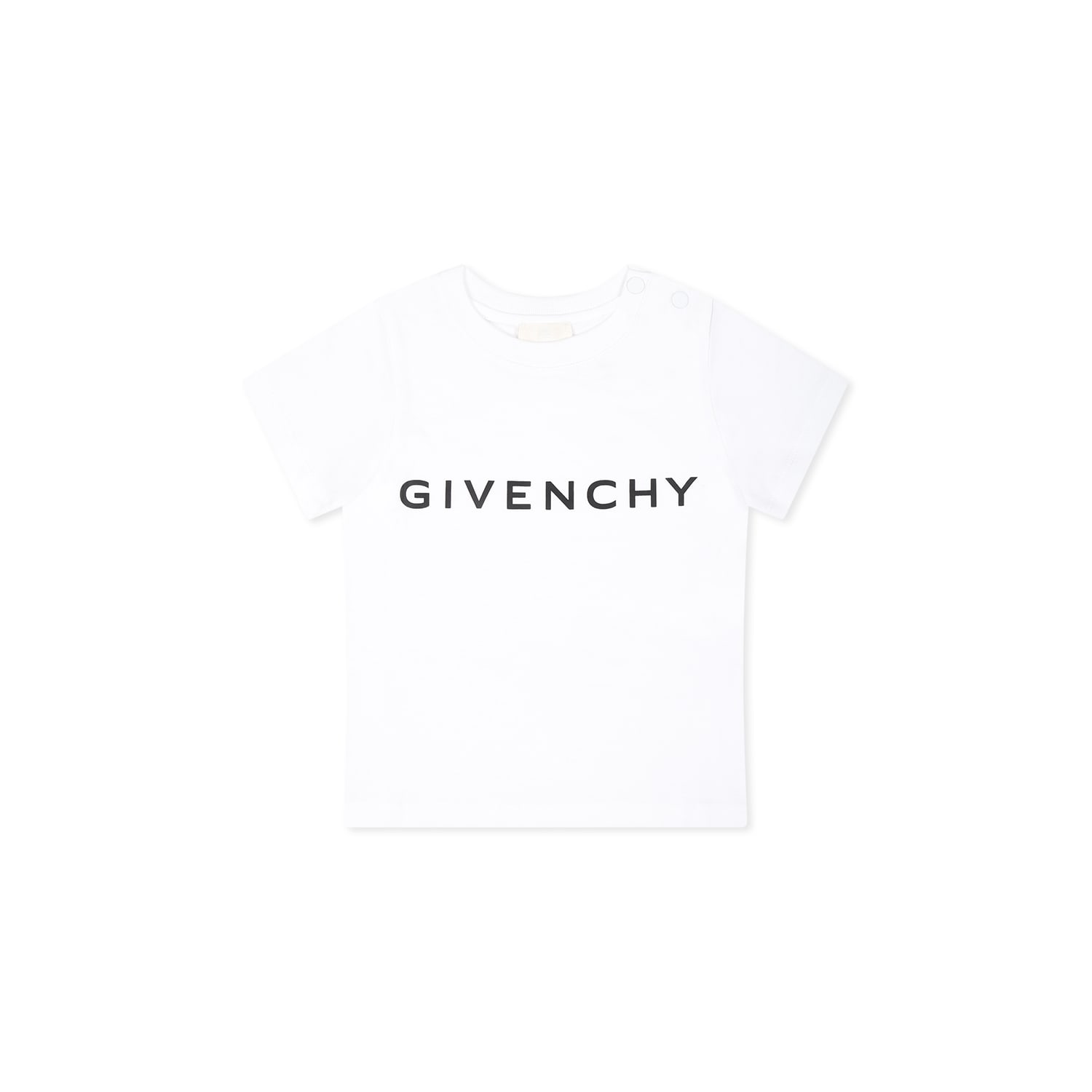 Givenchy White T-shirt For Babykids With Logo