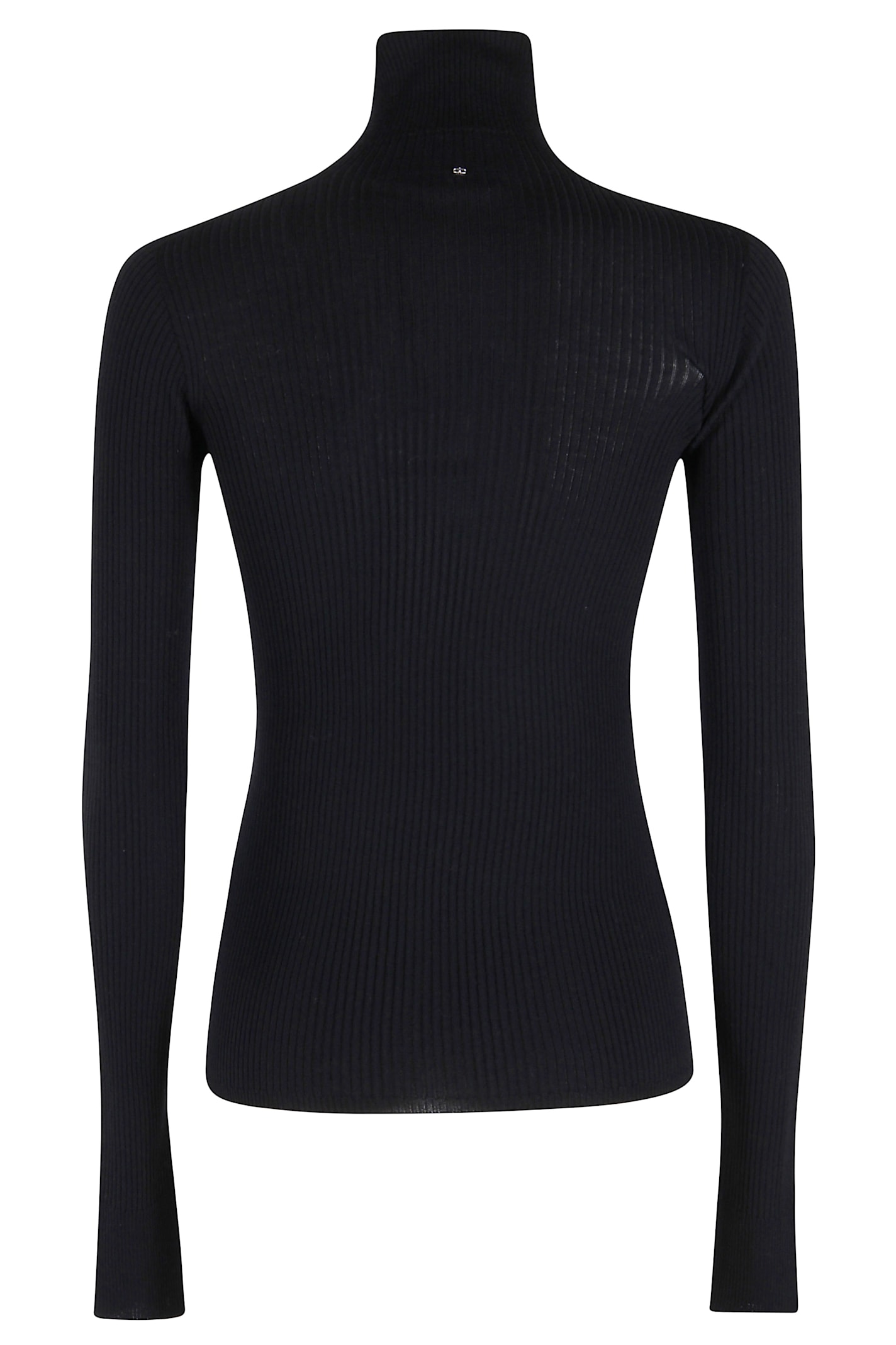 Sportmax Niagara High-neck Knitted Sweater In Black