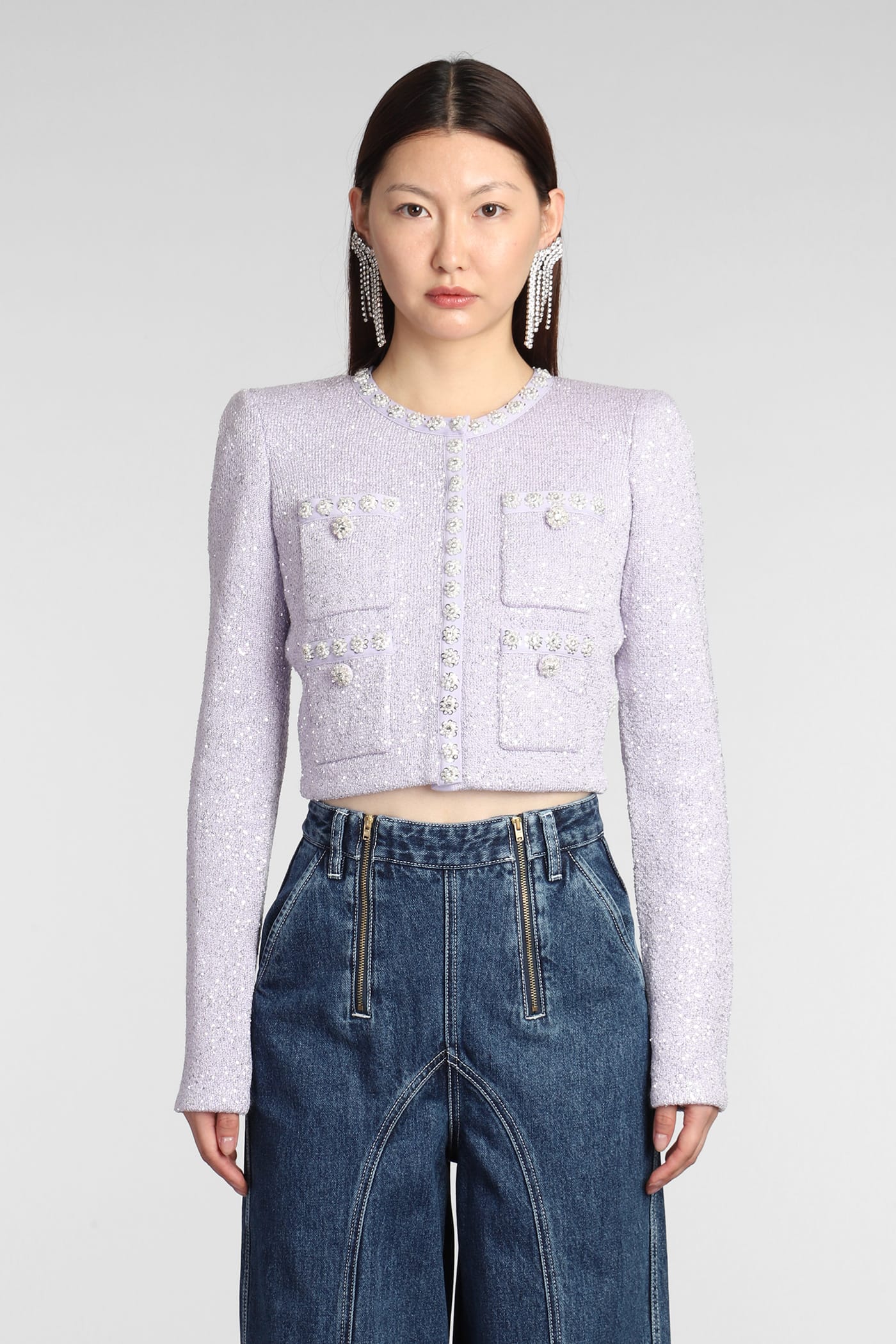 Casual Jacket In Viola Polyester