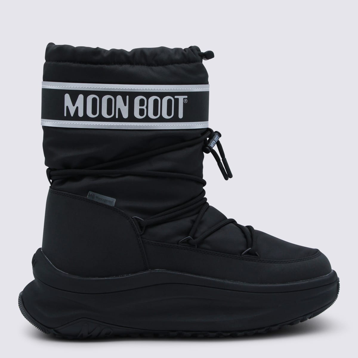 Moon Boot Stylish Round Toe Ankle Footwear In Black