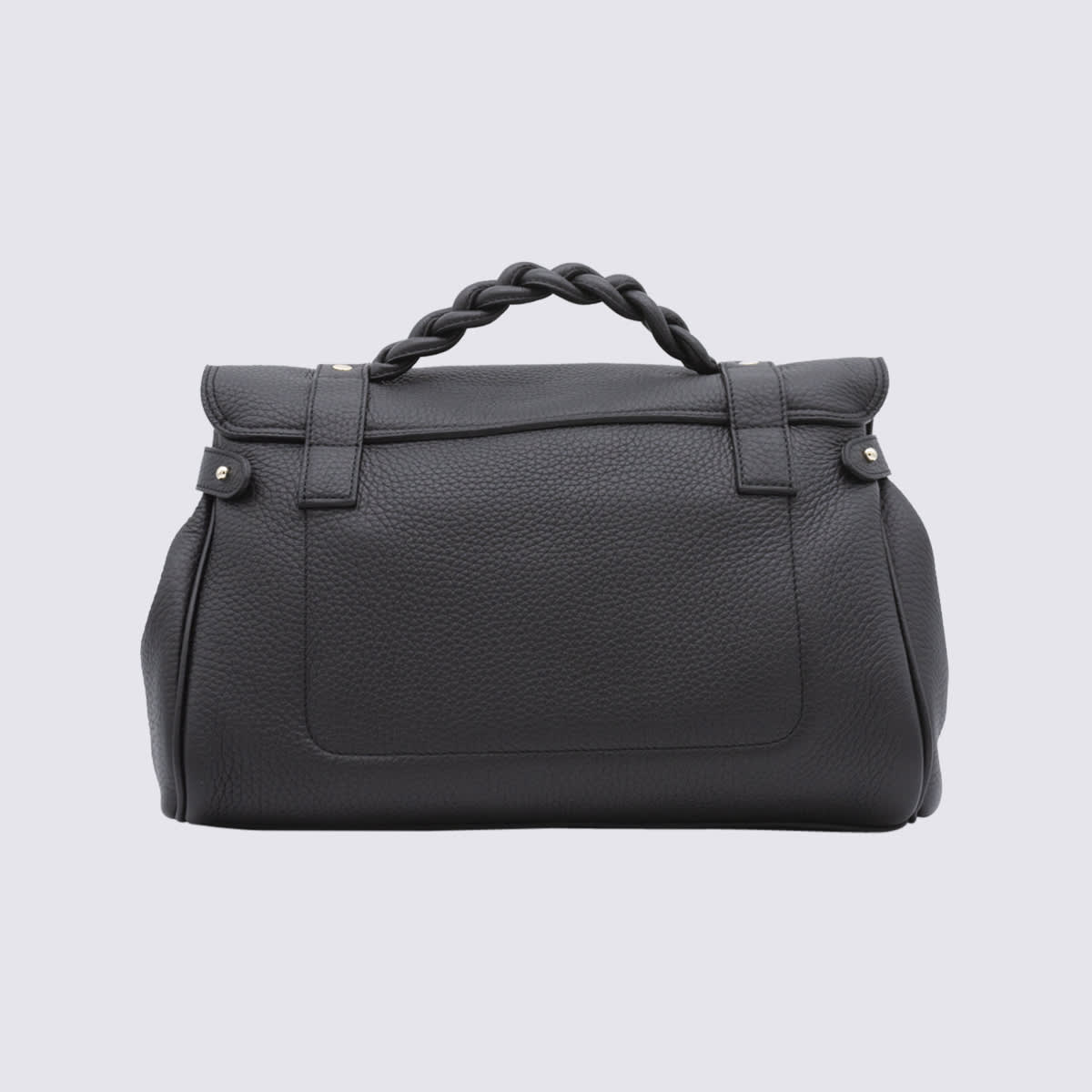 Shop Mulberry Black Leather Alexa Handle Bag