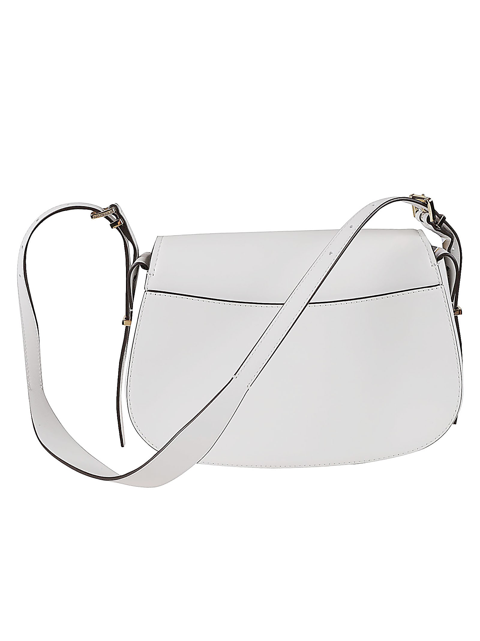 Michael Kors Medium Flam Messenger Bag In Optic White