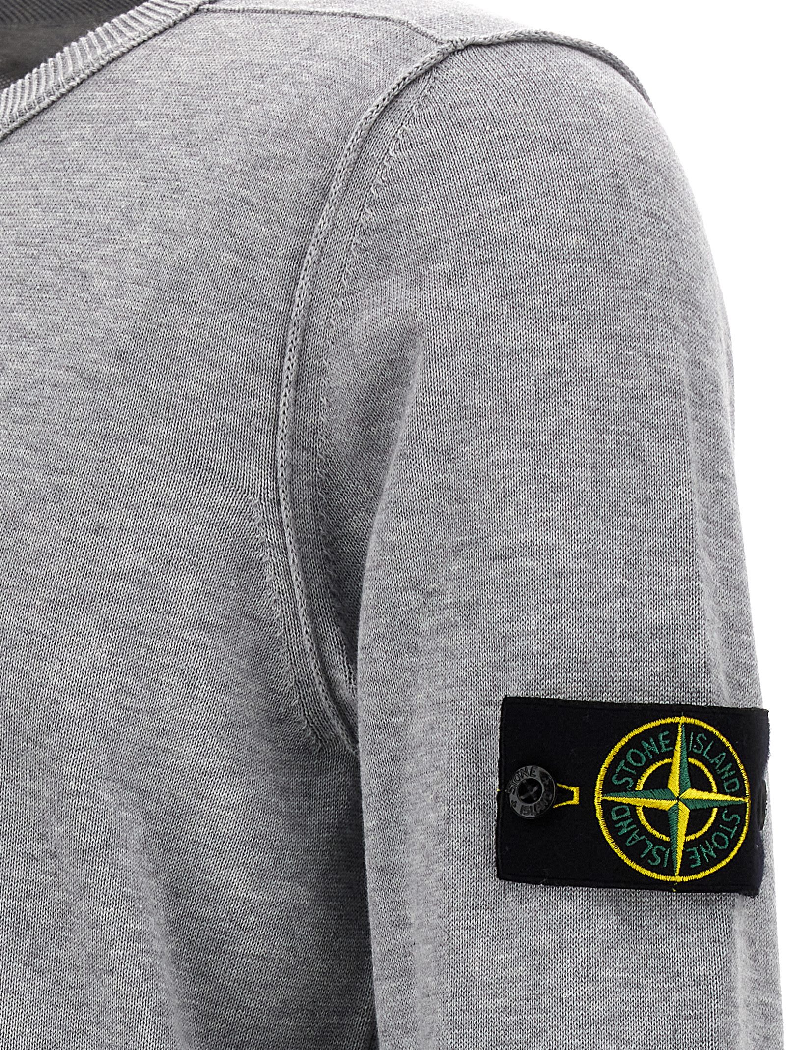 Stone Island Jersey With Logo In Gray