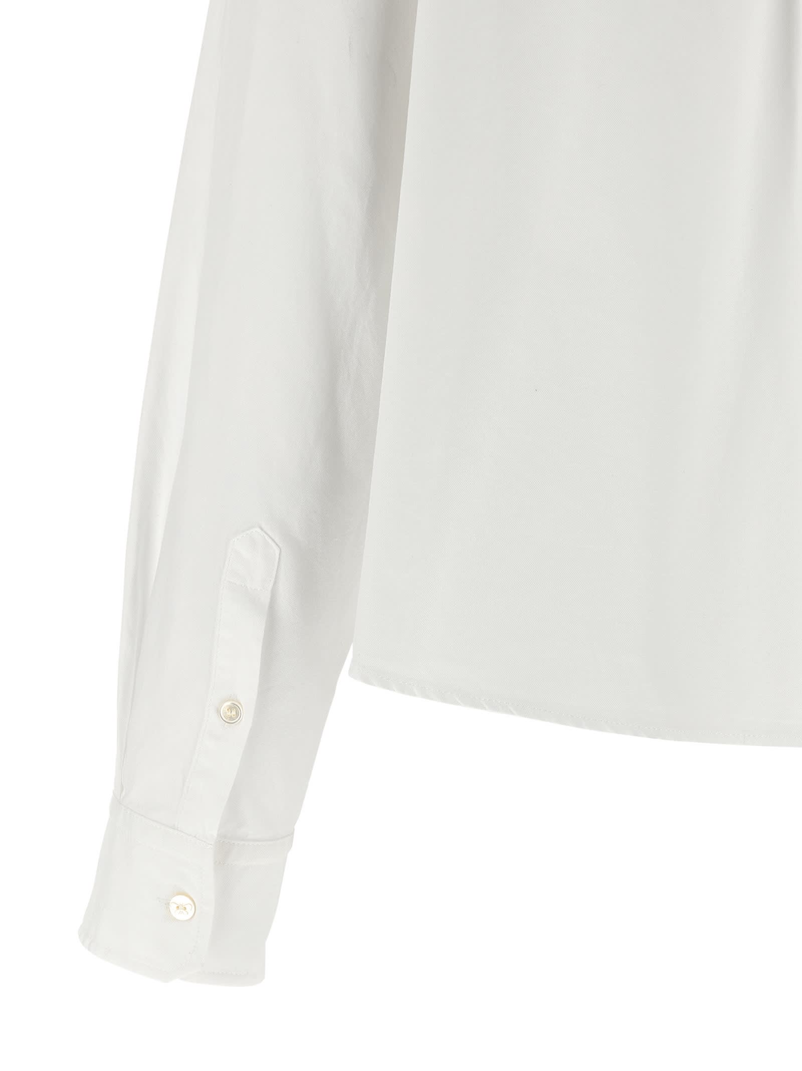 Weekend Max Mara Collared Shirt With Pocket And Long Sleeves In White