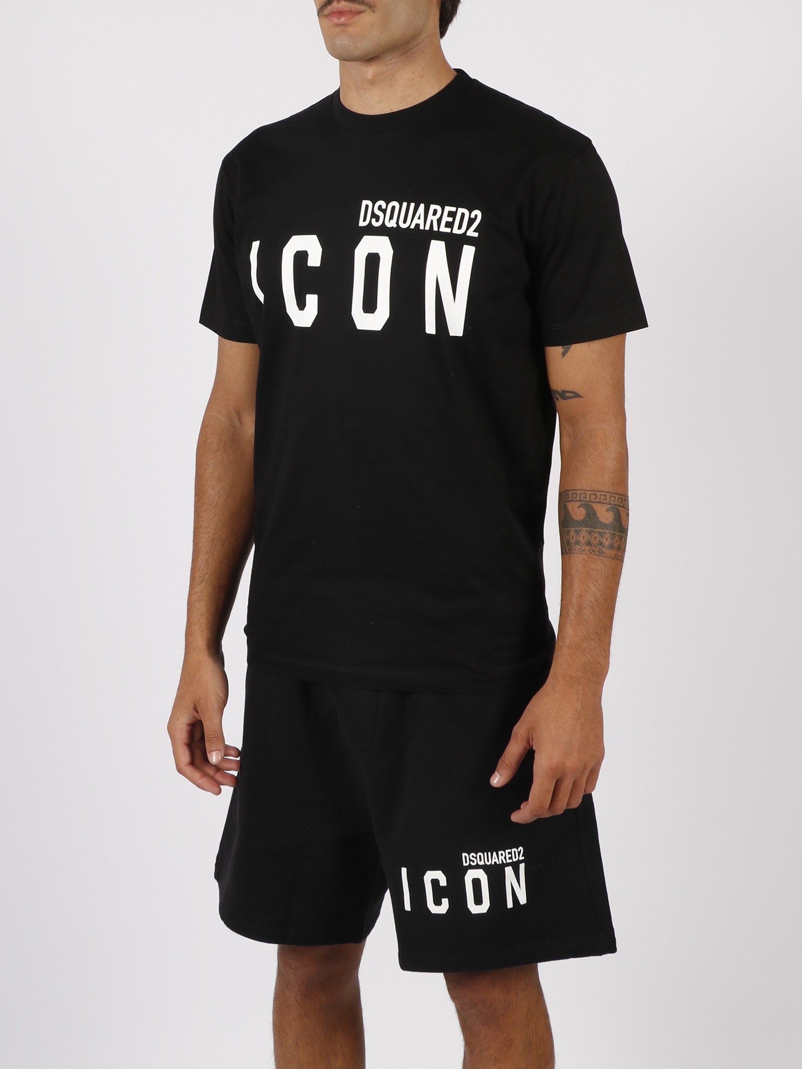 Shop Dsquared2 Be Icon Cool T-shirt In Black