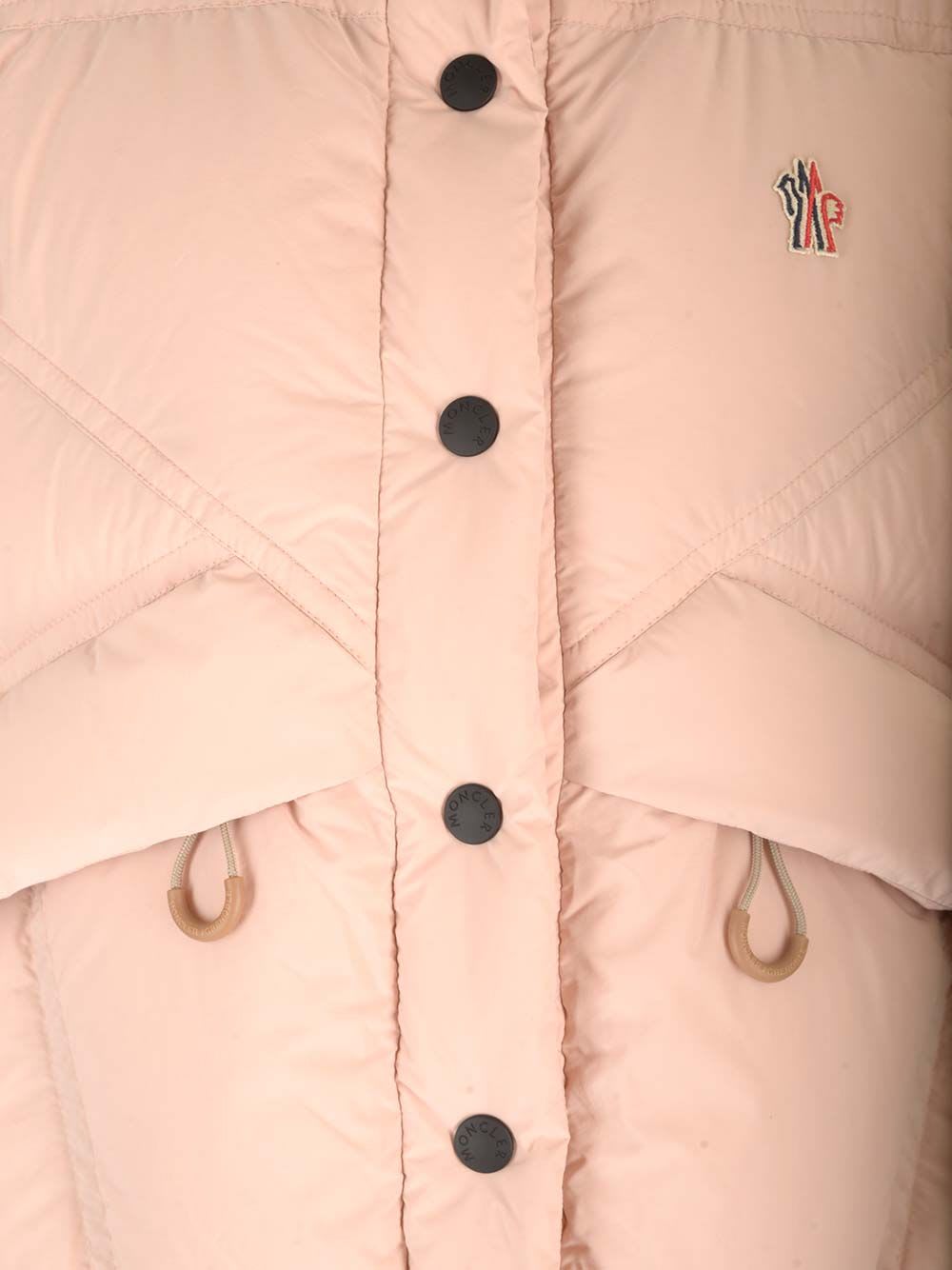 Shop Moncler Marolies Down Padded Vest In Rose