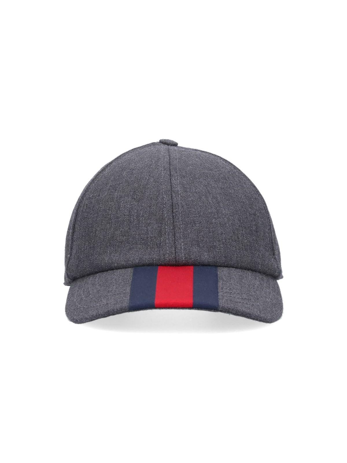 Gucci Wool Baseball Cap In Gray