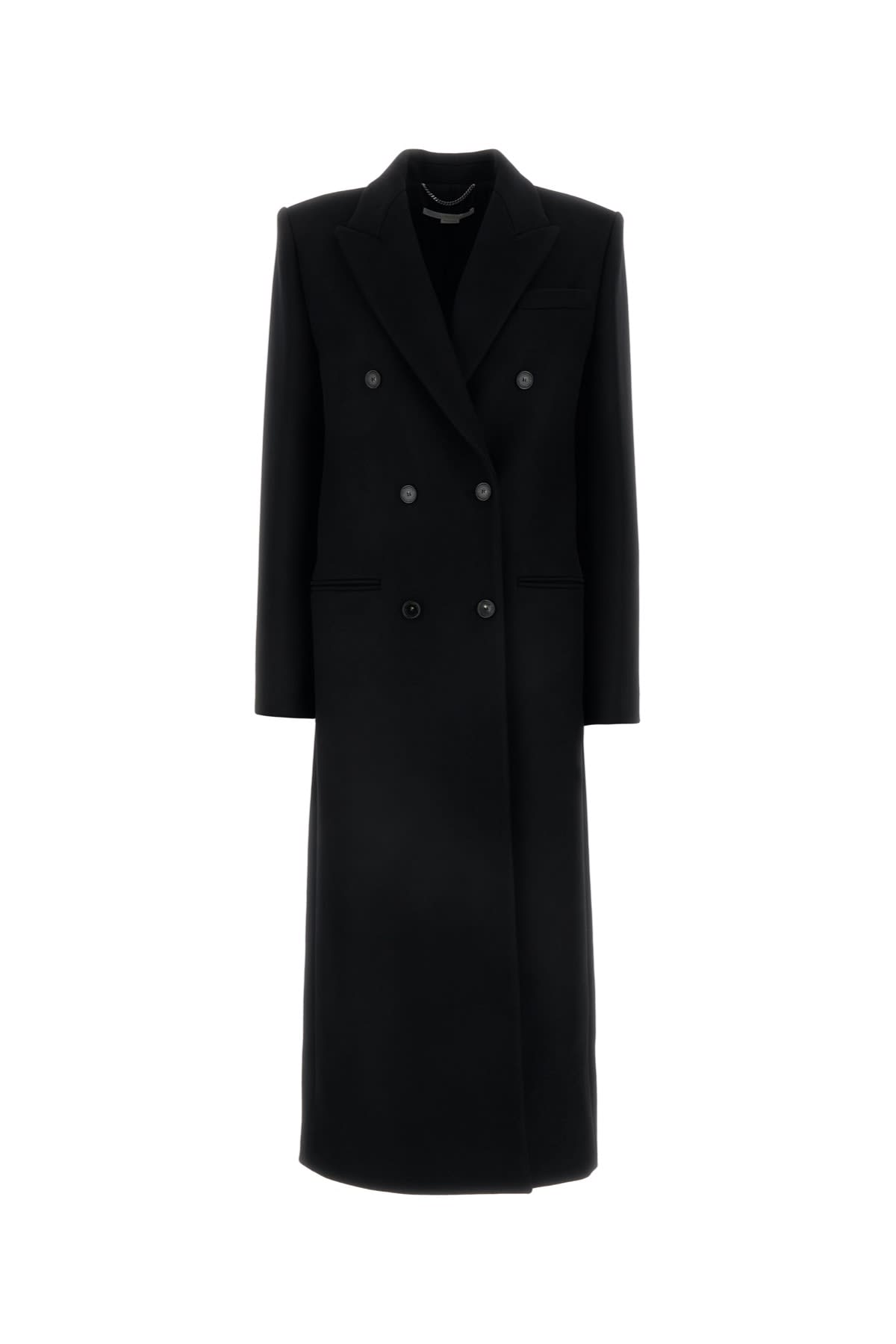 Shop Stella Mccartney Double Breasted Oversized Coat In Ink