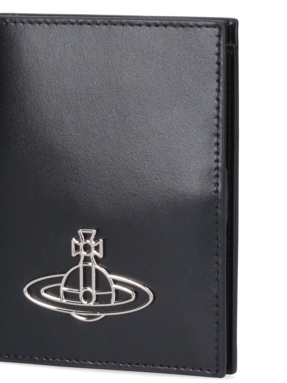 Shop Vivienne Westwood Bifold Logo Card Holder In Black