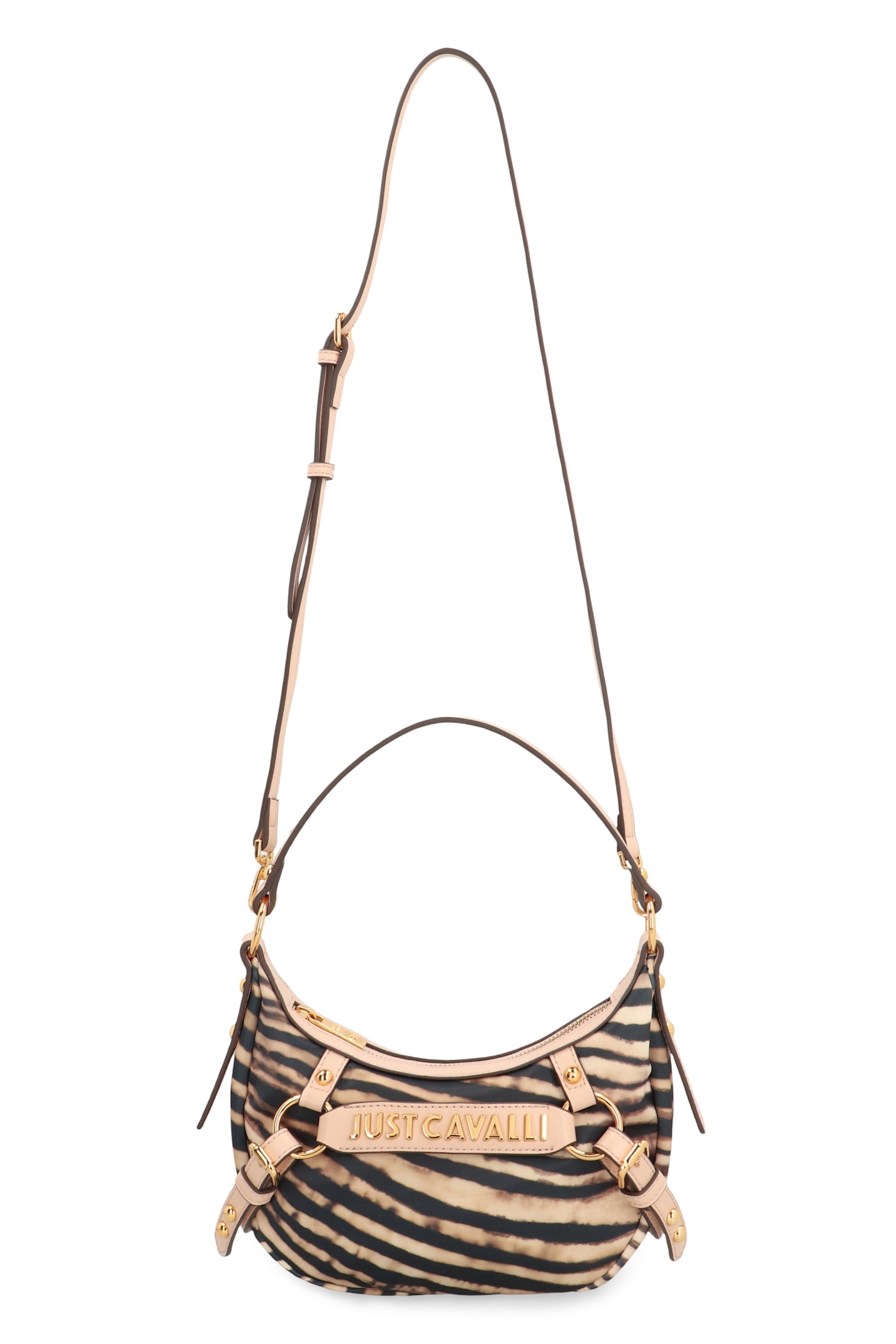 Just Cavalli Printed Handbag In Brown