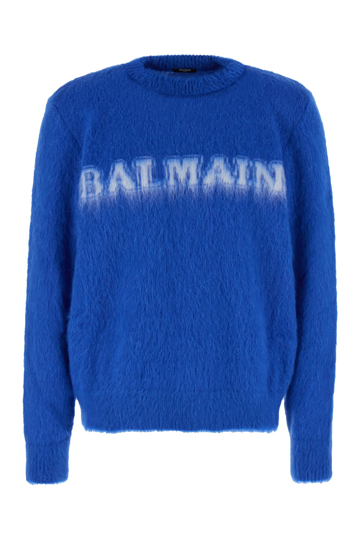 Shop Balmain Electric Blue Wool Blend Sweater In Siu