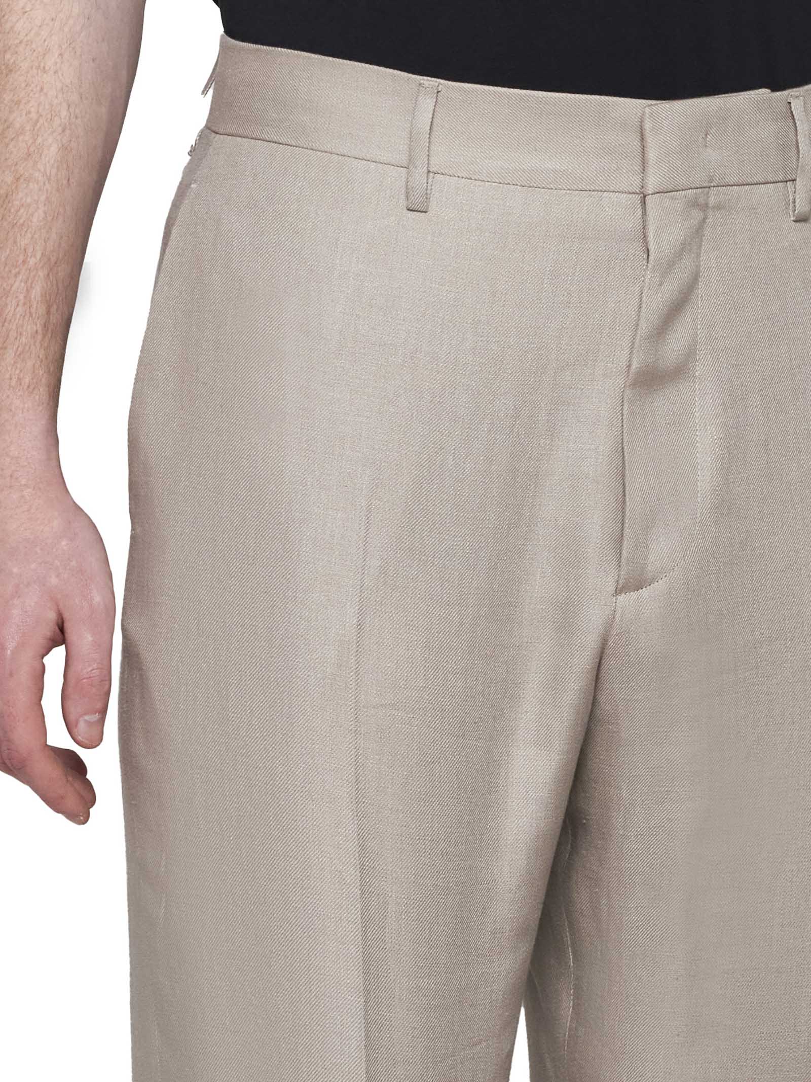 Shop Tagliatore Pants In Dove Grey