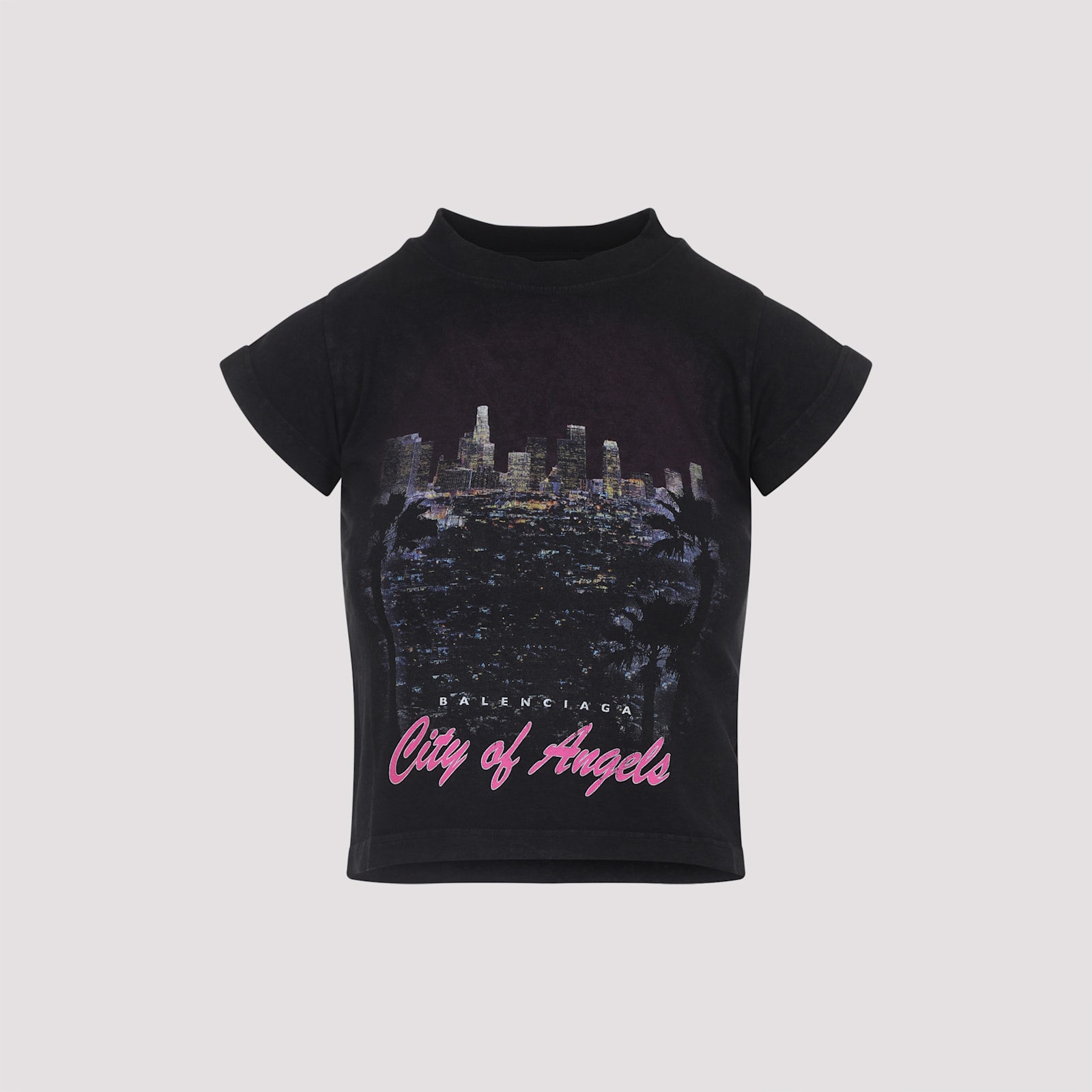 Balenciaga City Of Angels Graphic-print T-shirt In Black