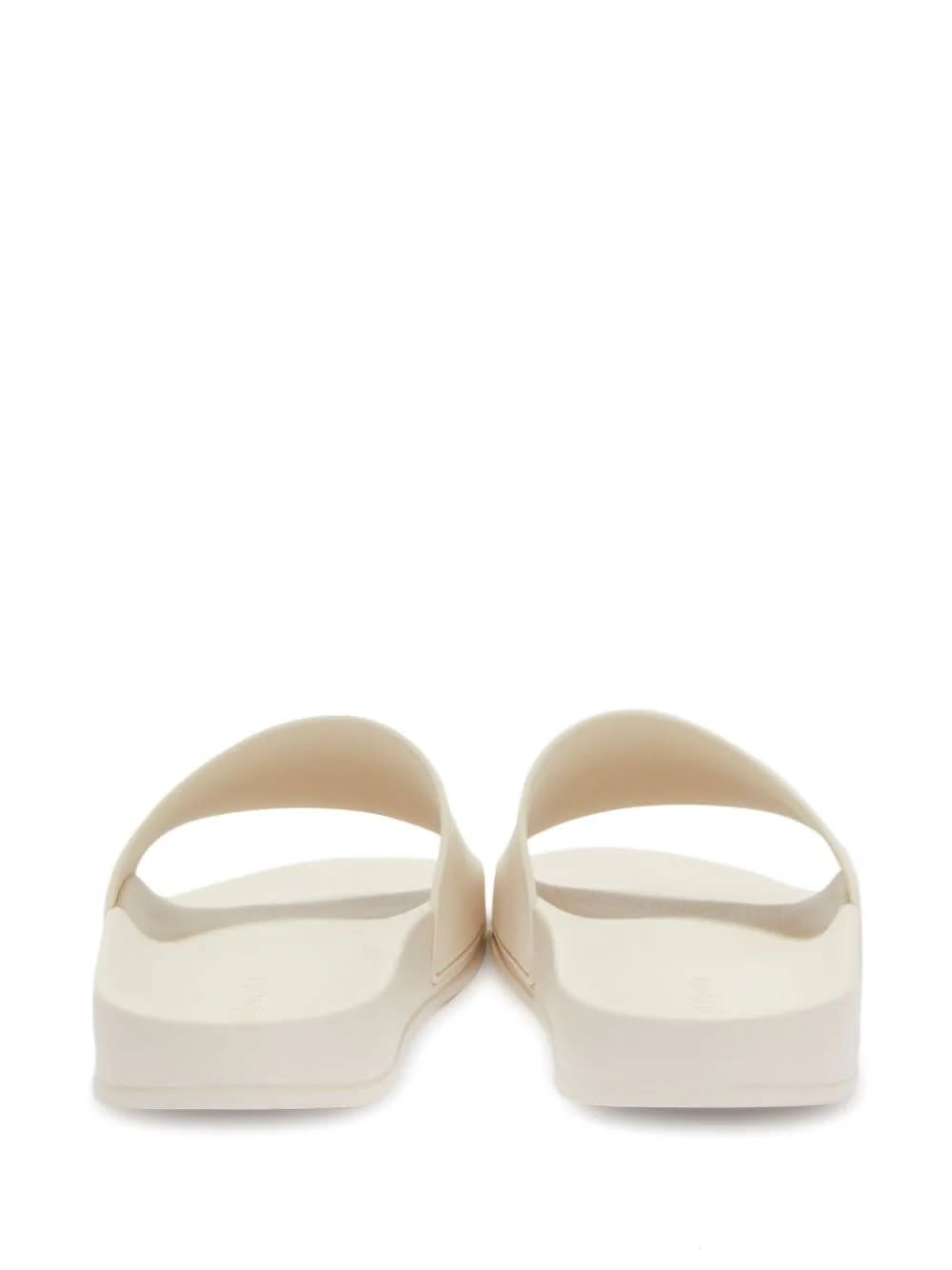 Shop Palm Angels Beige Slippers With Black Logo In Brown