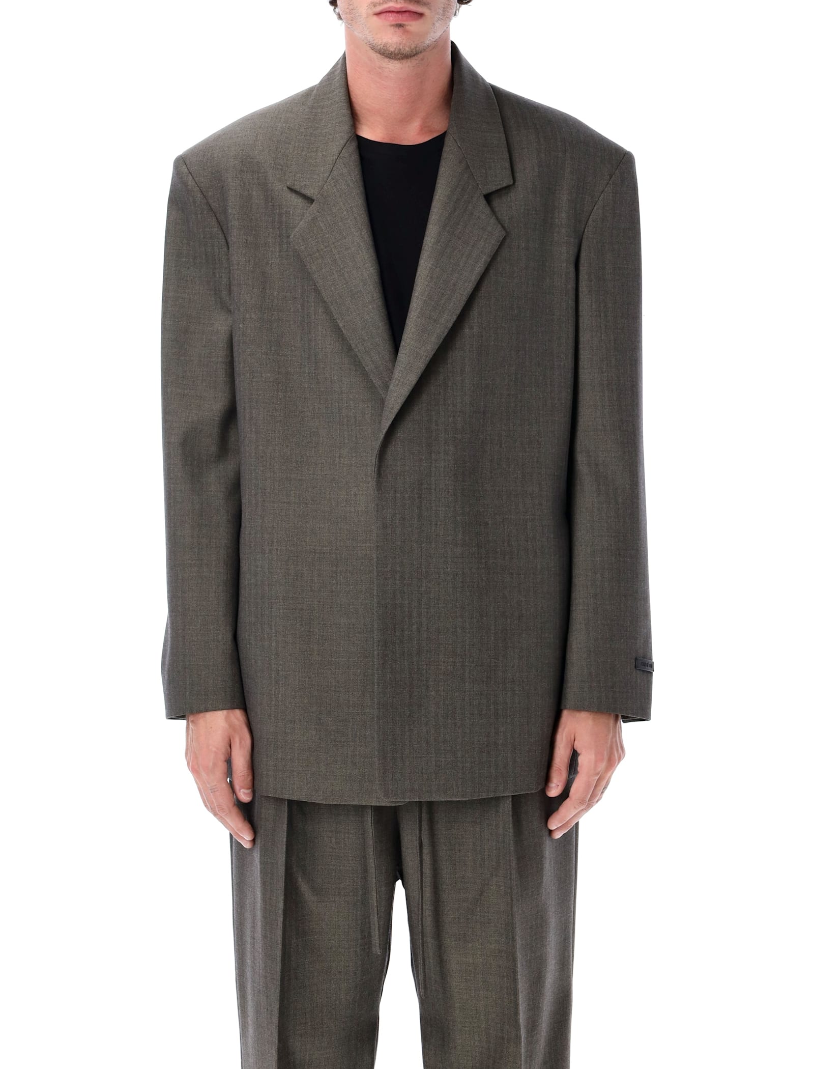 Fear Of God Grey Single-breasted Wool Blazer Men In Gray