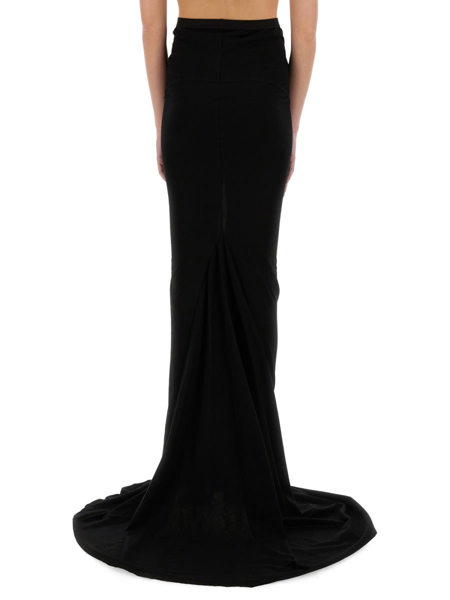 Rick Owens High-waisted Floor-length Skirt With Seam Detailing