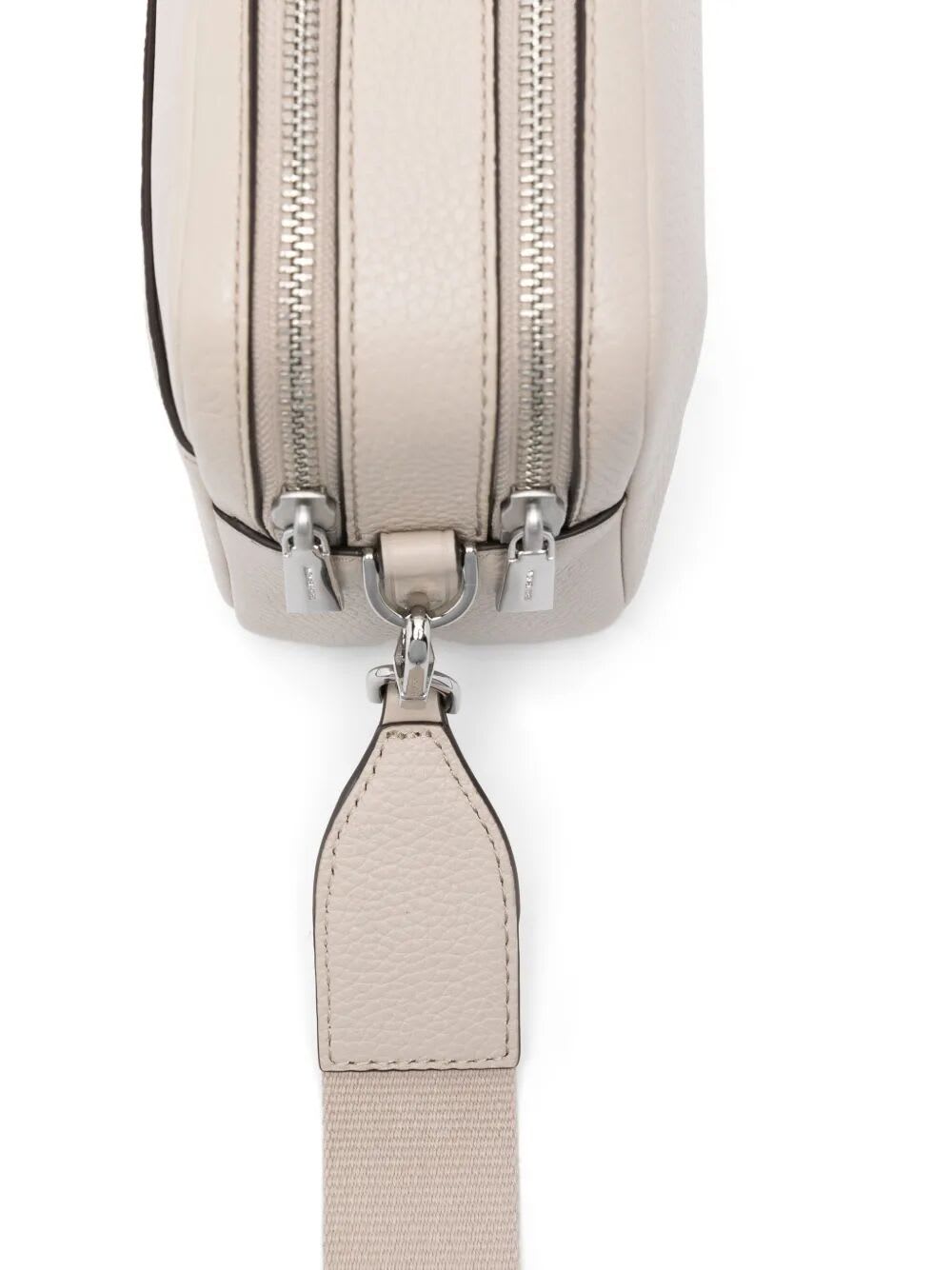 Michael Michael Kors Bryant Medium Double Zip Chain Camera Crossbody In Light Sand