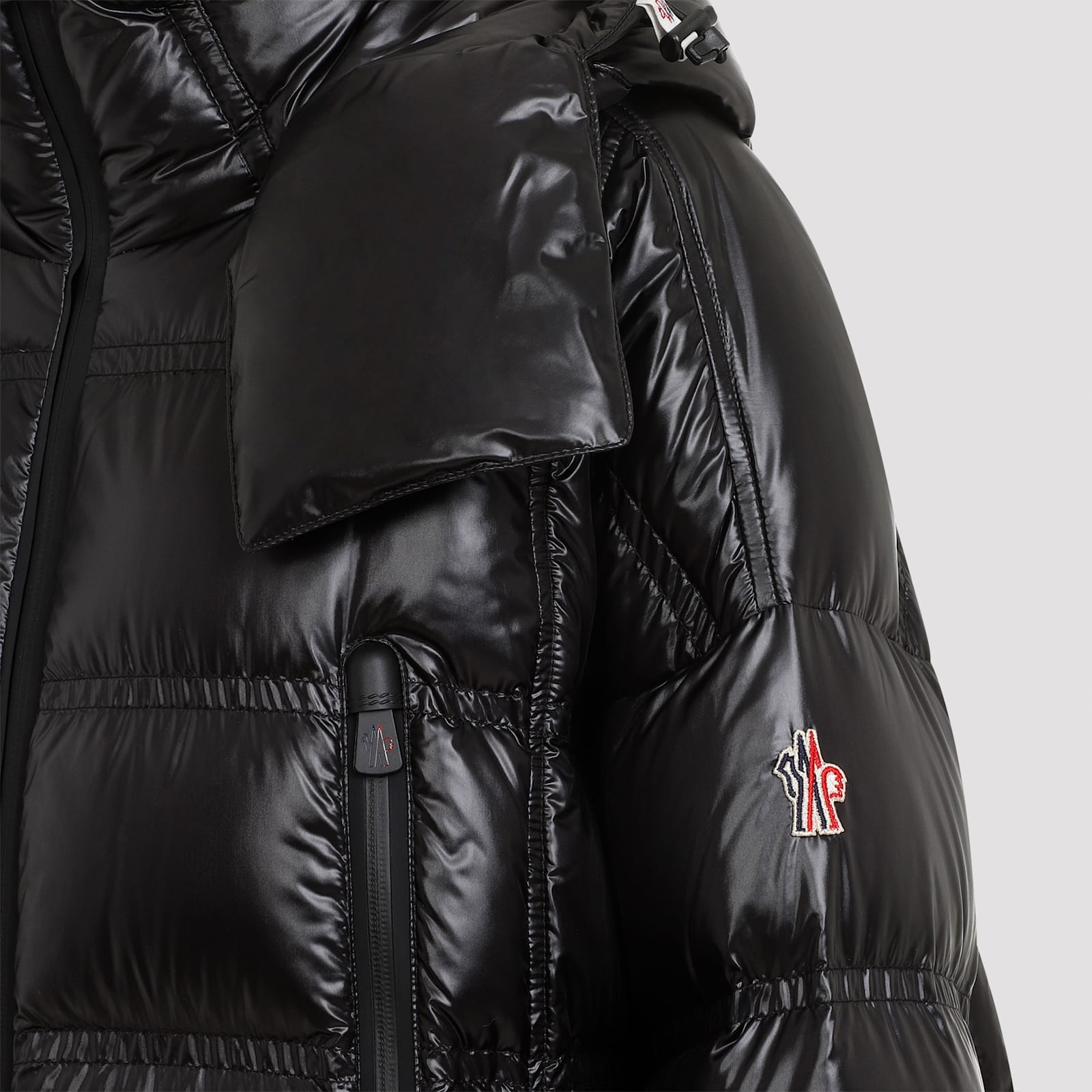 Shop Moncler Rochelairs Long Park In Black