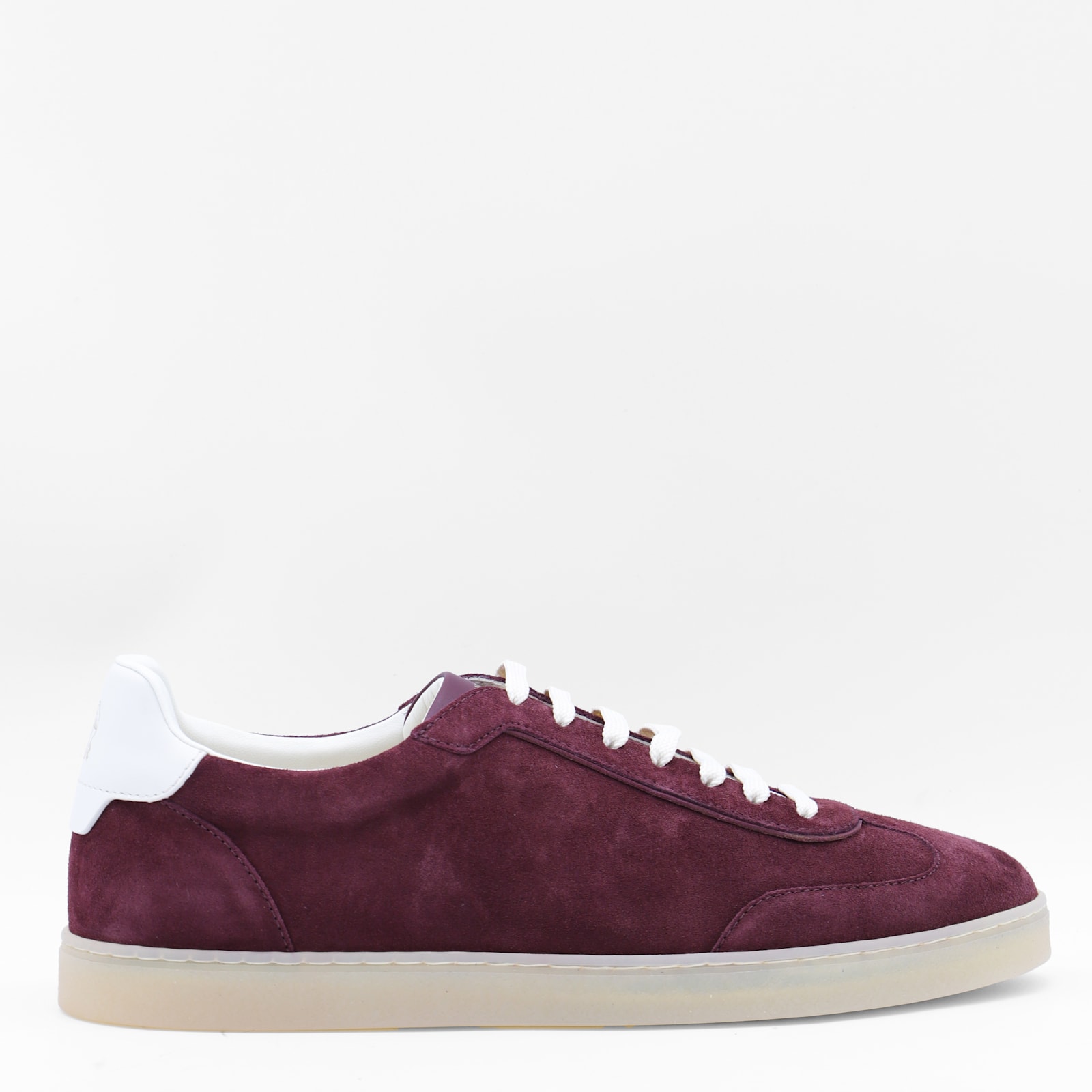 Dark Red Leather Sneakers